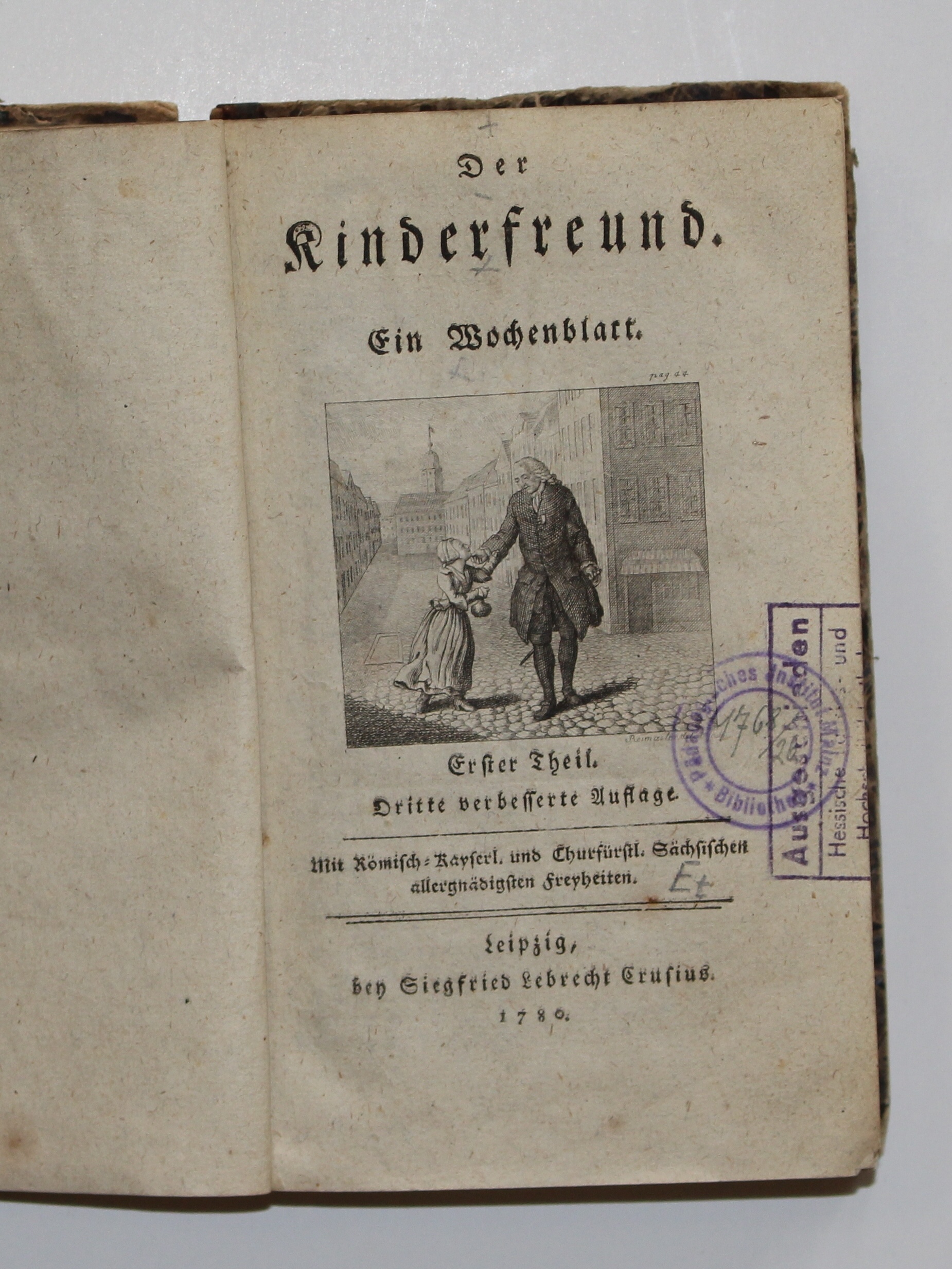 Der Kinderfreund. Ein Wochenblatt. Erster Theil. Leipzig, 1780 (Reckahner Museen CC BY-NC-SA)