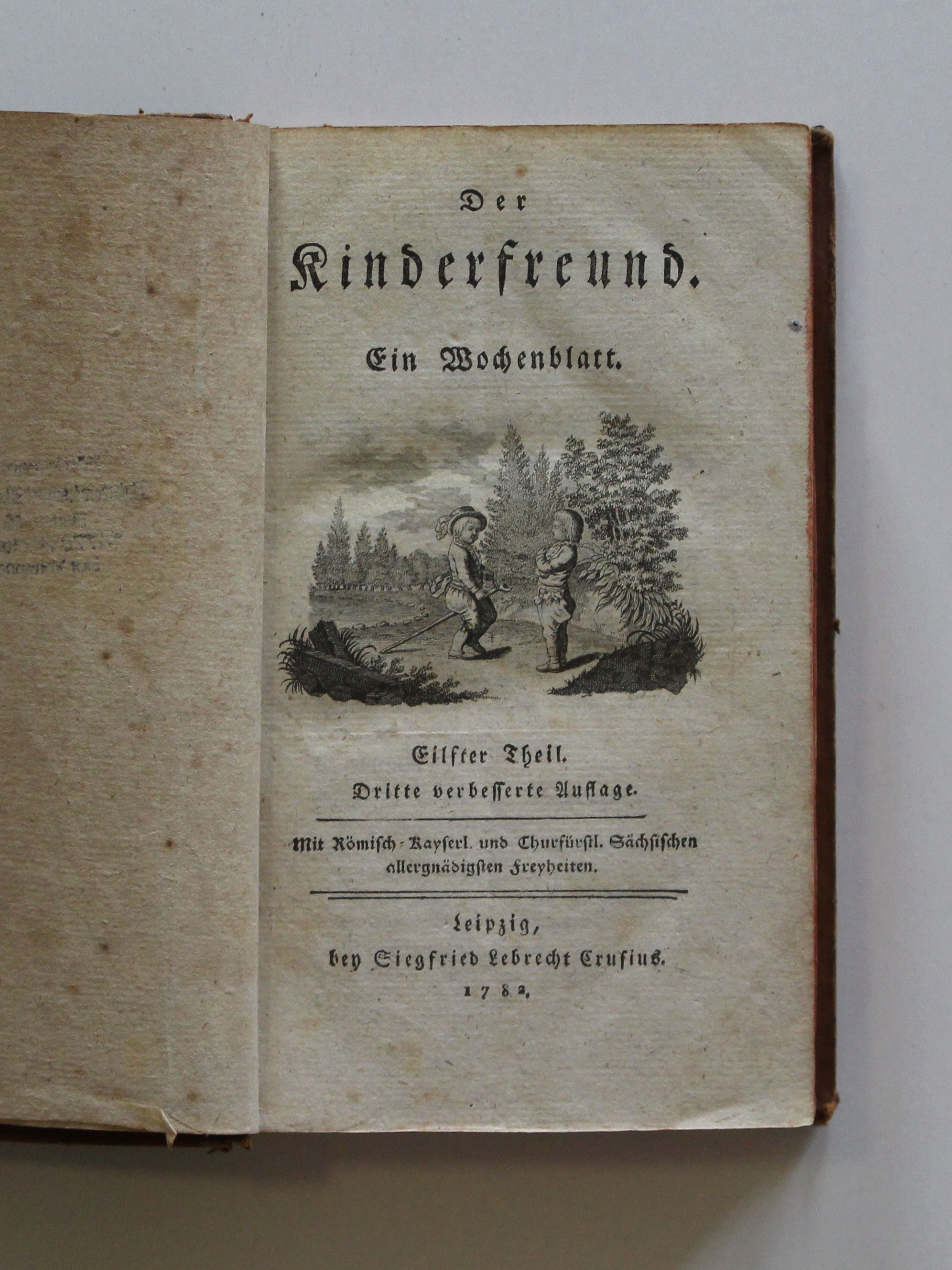 Rochow, Friedrich Eberhard von. Der Kinderfreund. Ein Wochenblatt. Elfter Theil. Zwölfter Theil. Leipzig, 1782 (Reckahner Museen CC BY-NC-SA)
