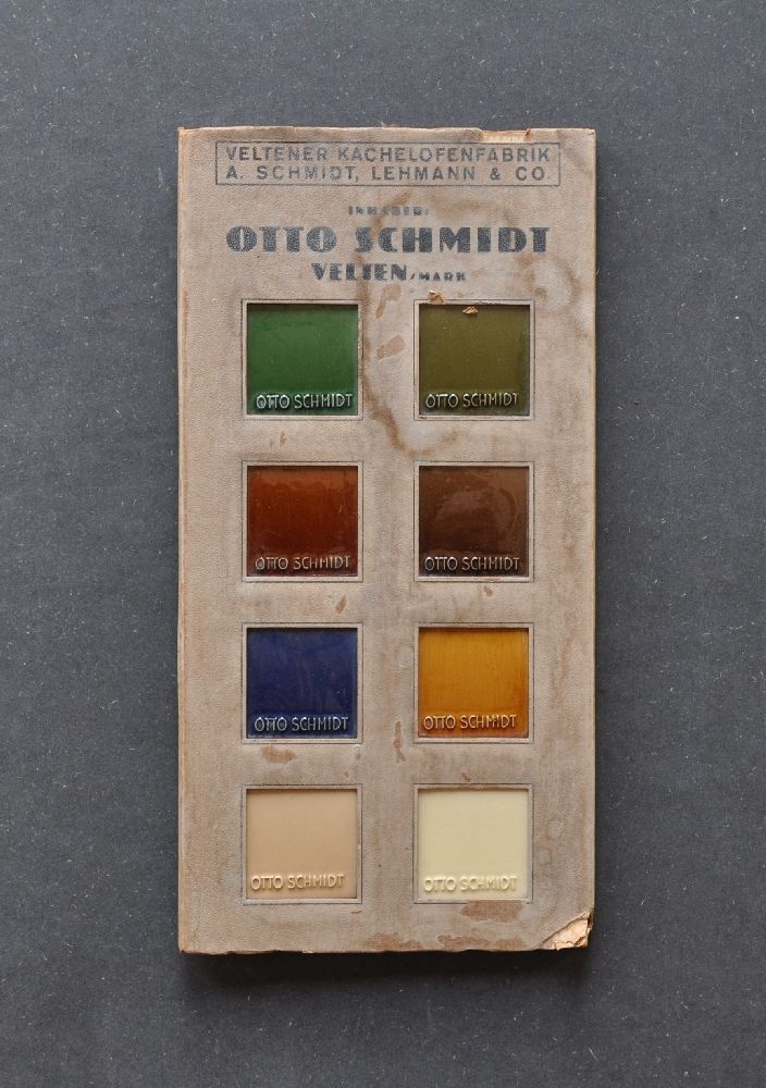 Glasurmusterkarte (Ofen- und Keramikmuseum Velten CC BY-NC-SA)