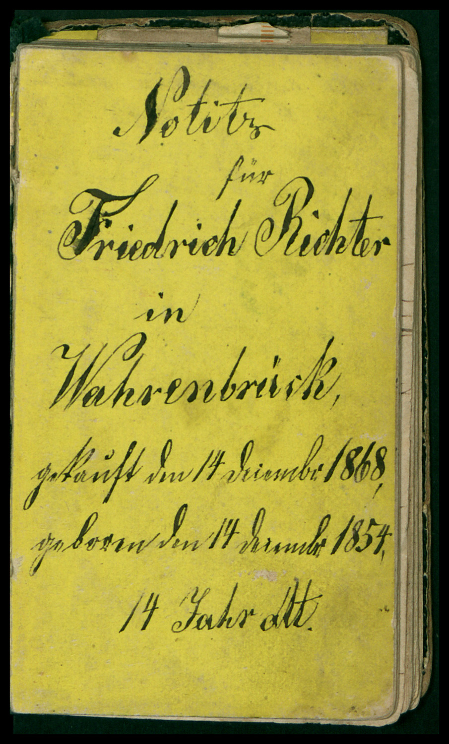 Notiz für Friedrich Richter in Wahrenbrück, Abbildung 3 (Heimatmuseum Wahrenbrück CC BY-NC-SA)