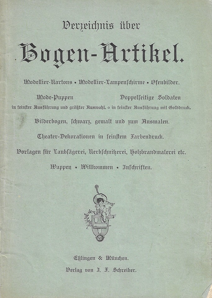 Verzeichnis über Bogen-Artikel. Verlag von J. F. Schreiber. (Rüdiger Koch CC BY-NC-ND)