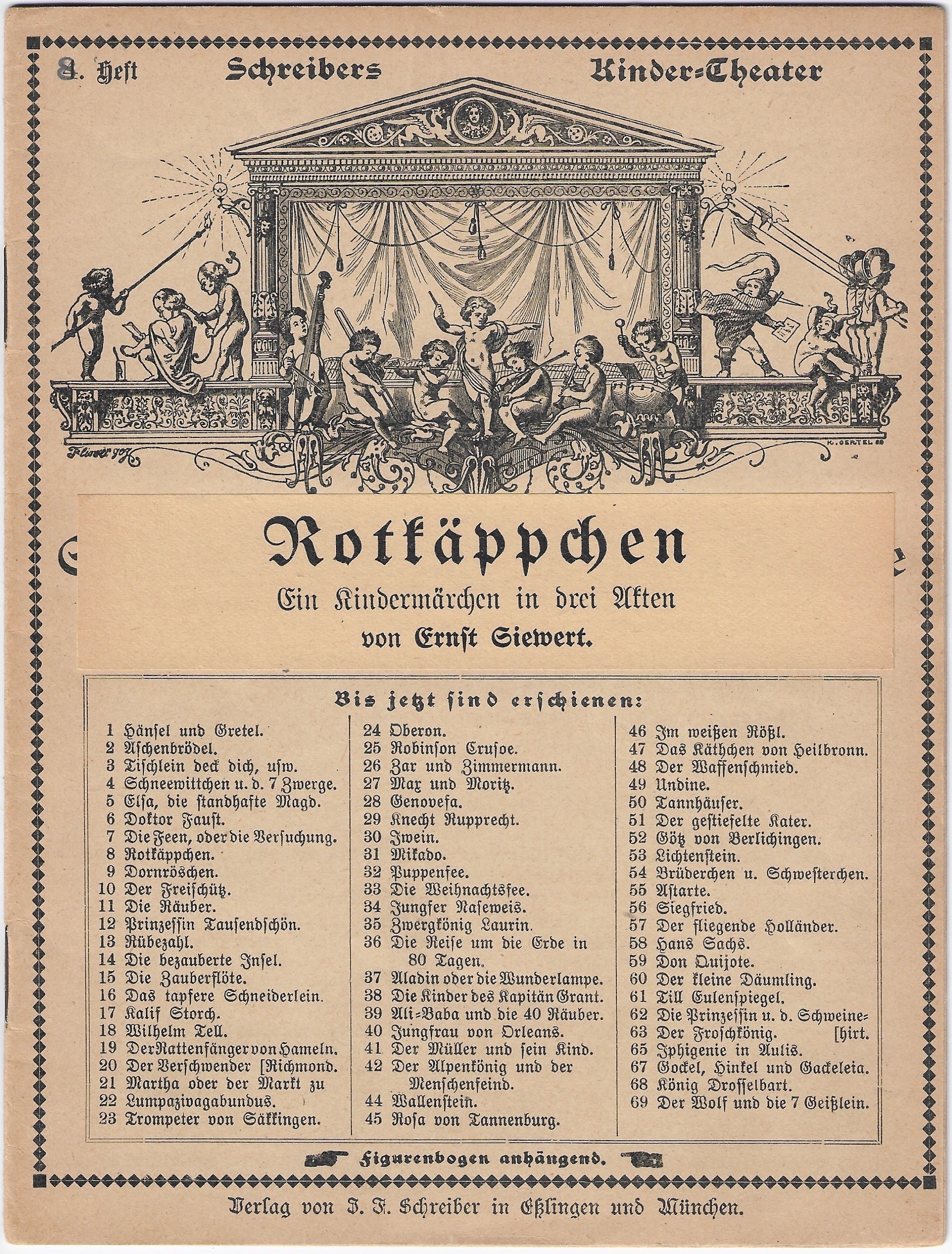 8. Heft Schreibers Kinder-Theater Rotkäppchen (Rüdiger Koch CC BY-NC-ND)