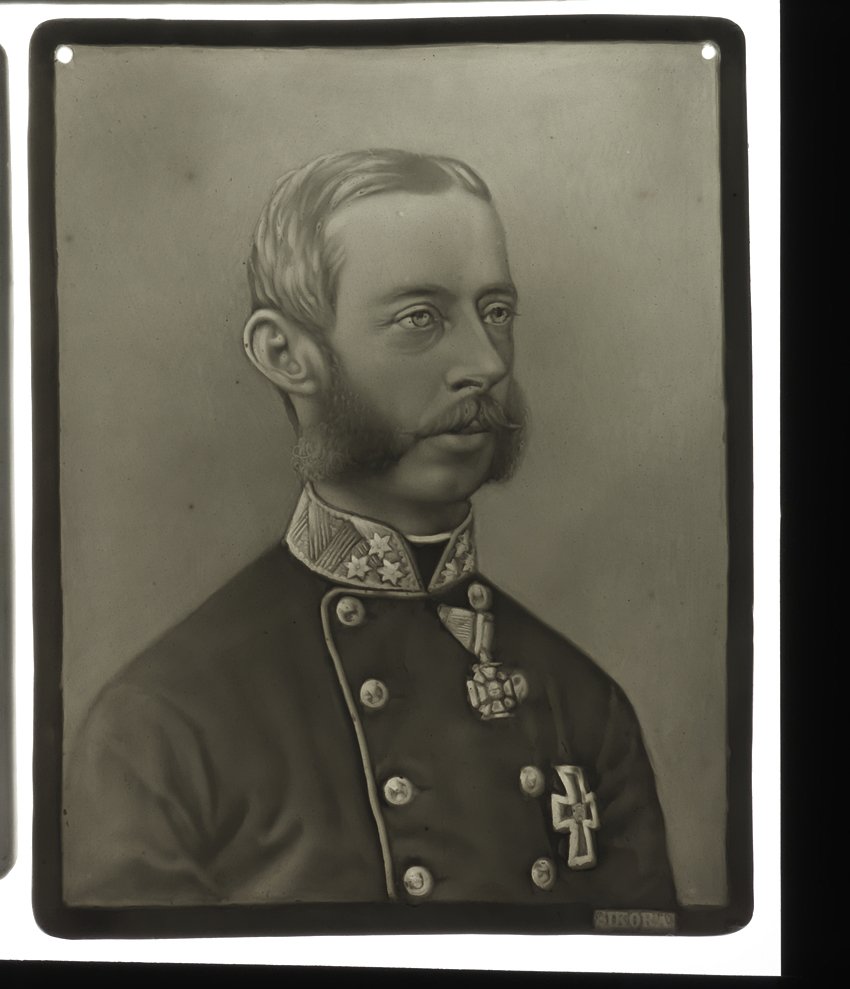 Platte "Portrait Albrecht Friedrich Rudolf, Erzherzog von Österreich" (Sammlung "S", Wuppertal CC BY-NC-SA)