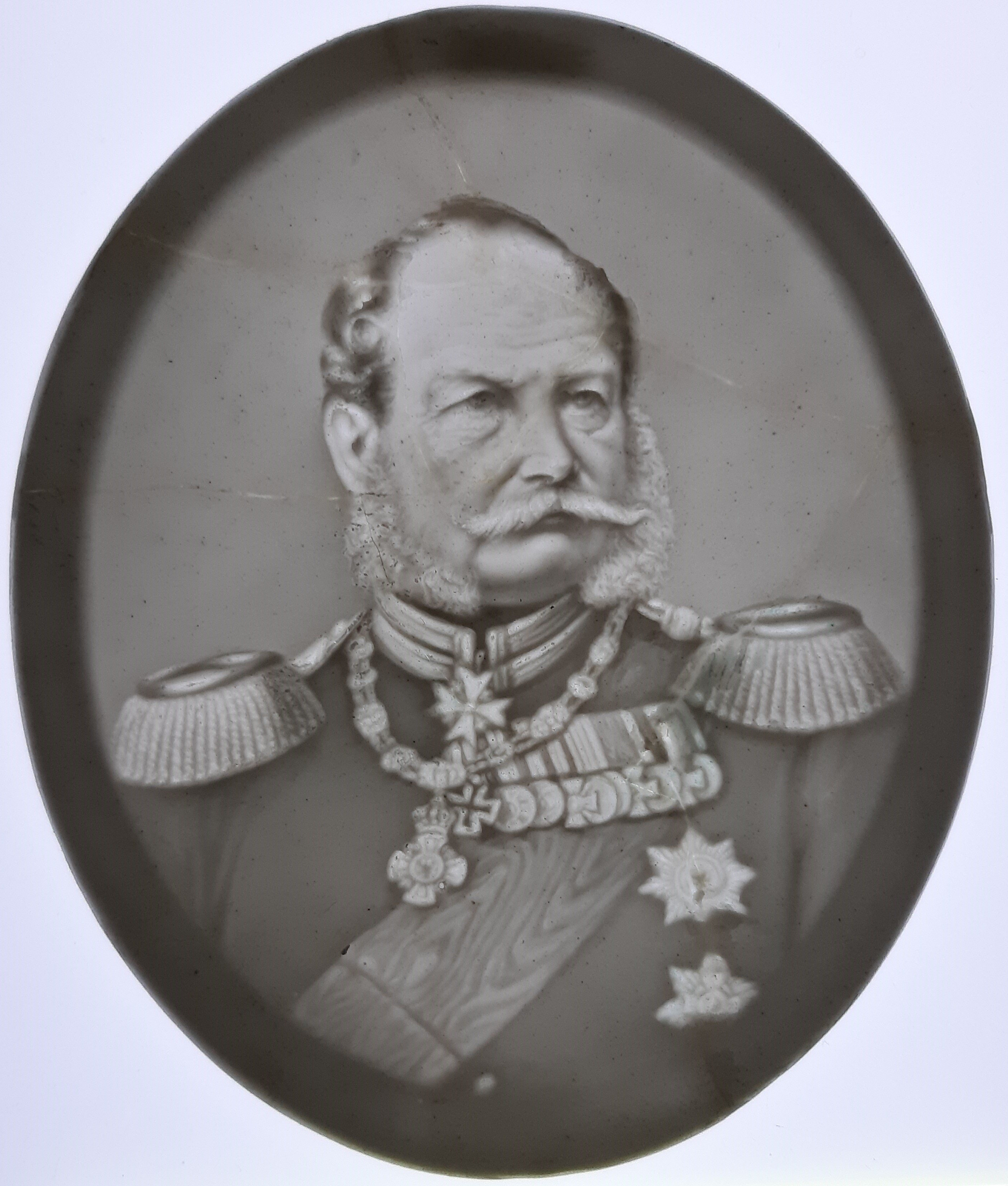 Lithophanie-Platte "Kaiser Wilhelm I." (Sammlung "S", Wuppertal CC BY-NC-SA)