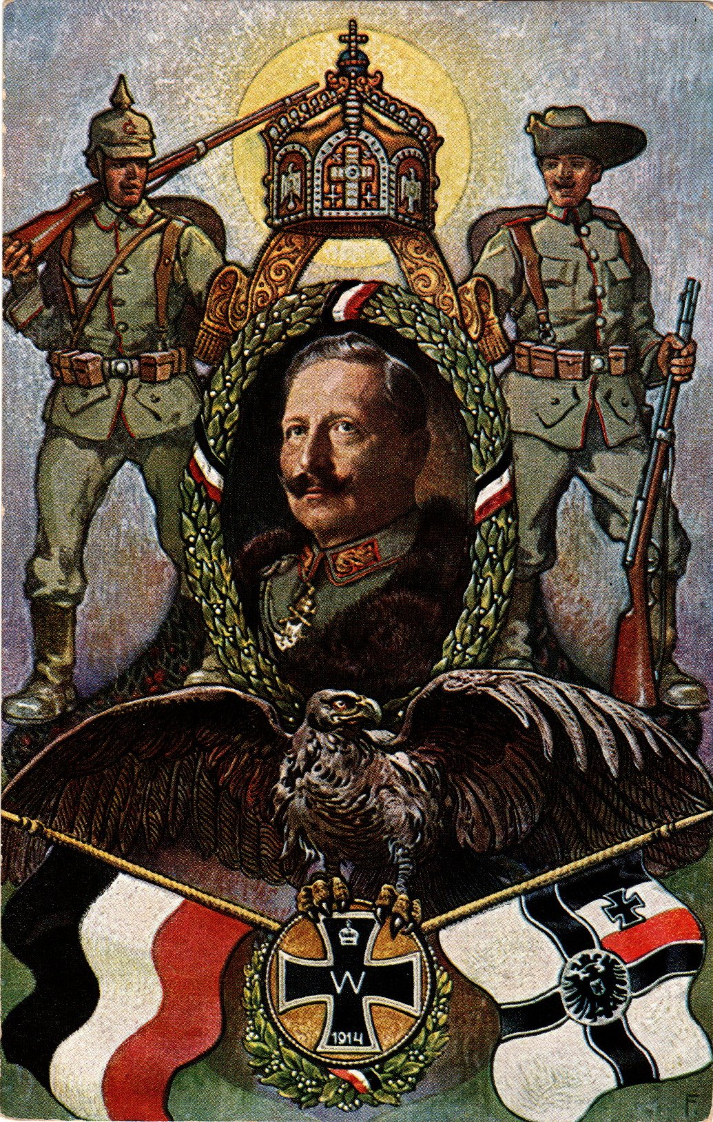 Motiv-Postkarte "Wilhelm II" Ikone (Historien-Archiv-Engelmann (HAE) CC BY-NC-SA)