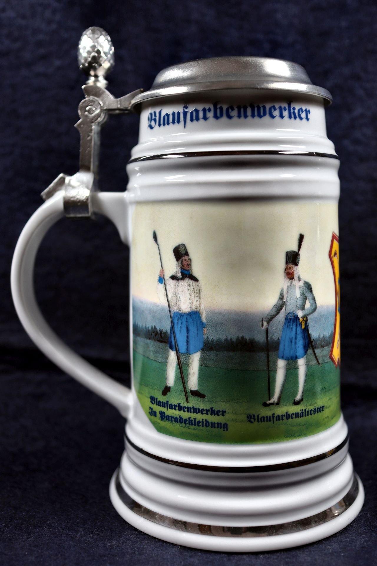 Bierkrug "Blaufarbenwerker" (Saxonia-Freiberg-Stiftung CC BY-NC-SA)