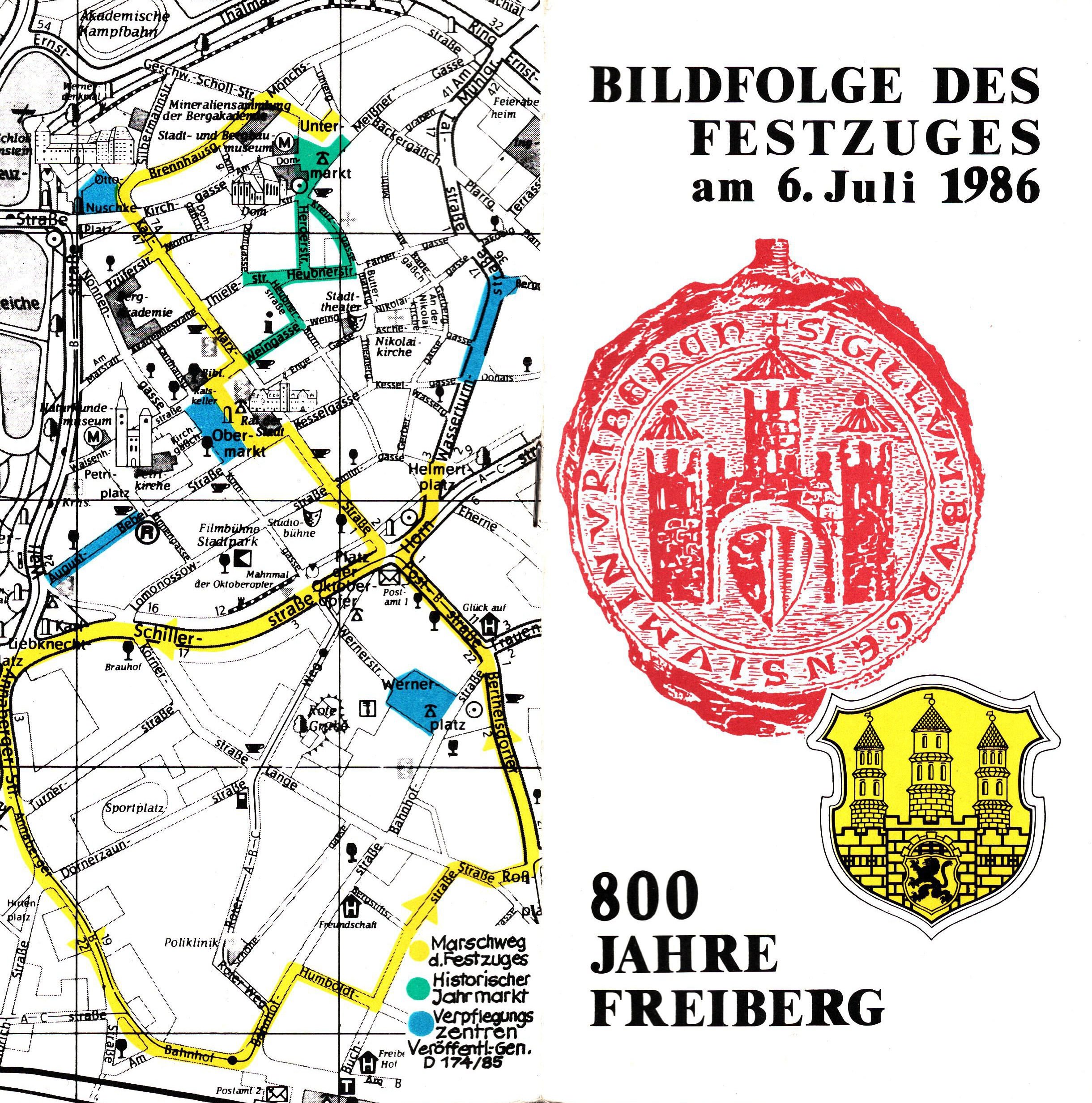 Originaltitel: BILDFOLGE DES FESTZUGES am 6. Juli 1986 - 800 Jahre Freiberg (Saxonia-Freiberg-Stiftung CC BY-NC-SA)