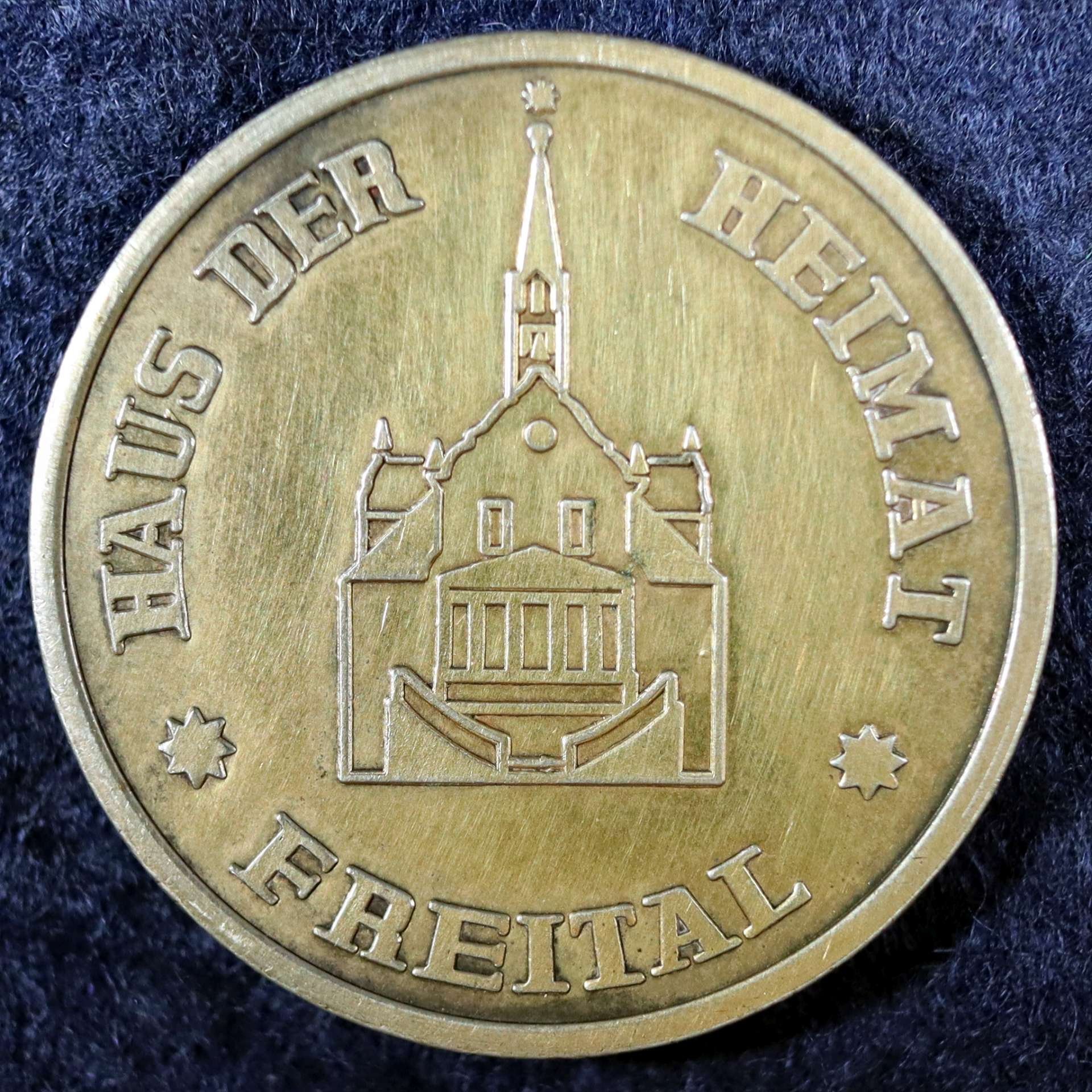 Medaille "Haus der Heimat Freital / Bergbaumuseum" (Saxonia-Freiberg-Stiftung CC BY-NC-SA)