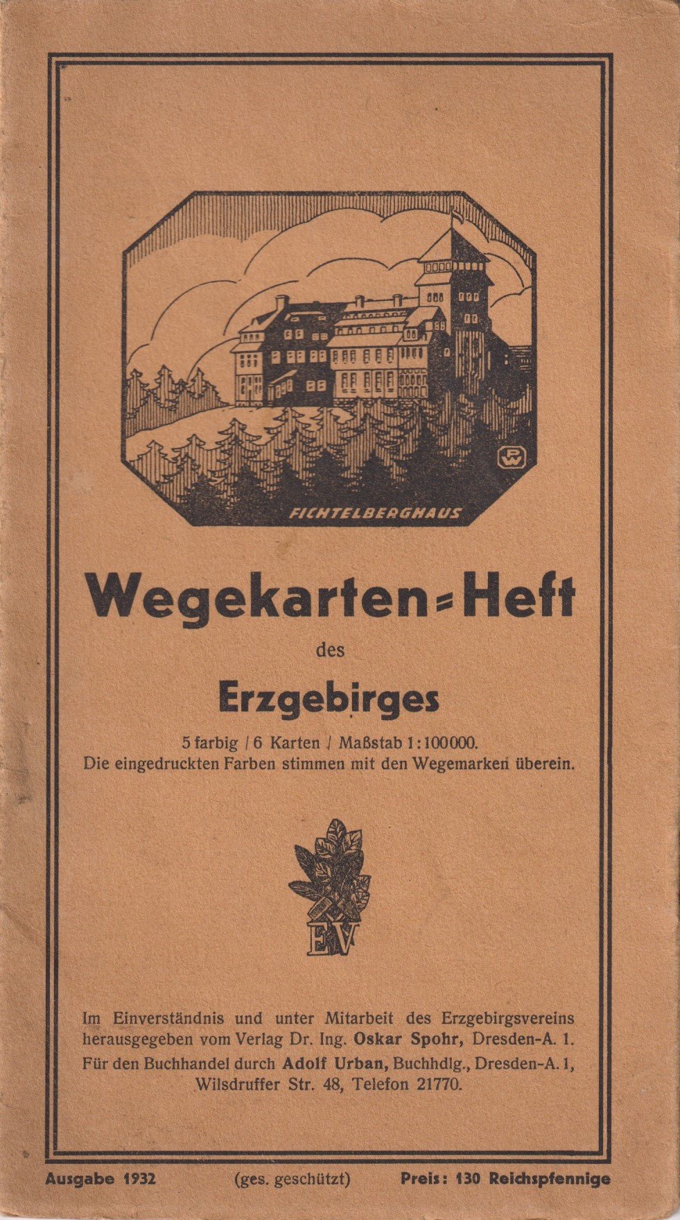 Wegekarten-Heft des Erzgebirges (Archiv SAXONIA-FREIBERG-STIFTUNG CC BY-NC-SA)
