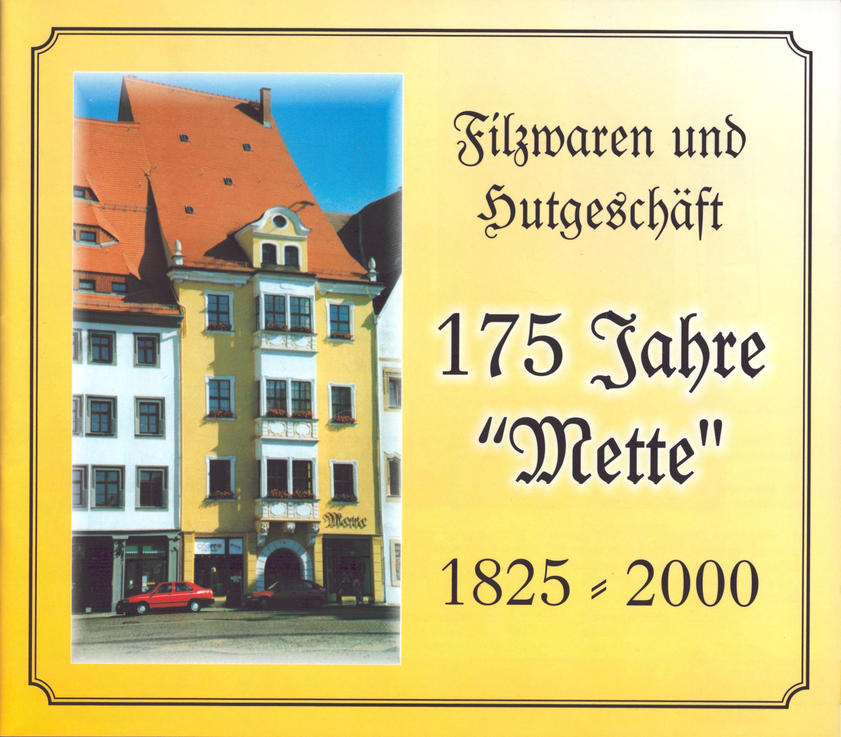 Filzwaren und Hutgeschäft 175 Jahre "Mette" (Archiv SAXONIA-FREIBERG-STIFTUNG CC BY-NC-SA)