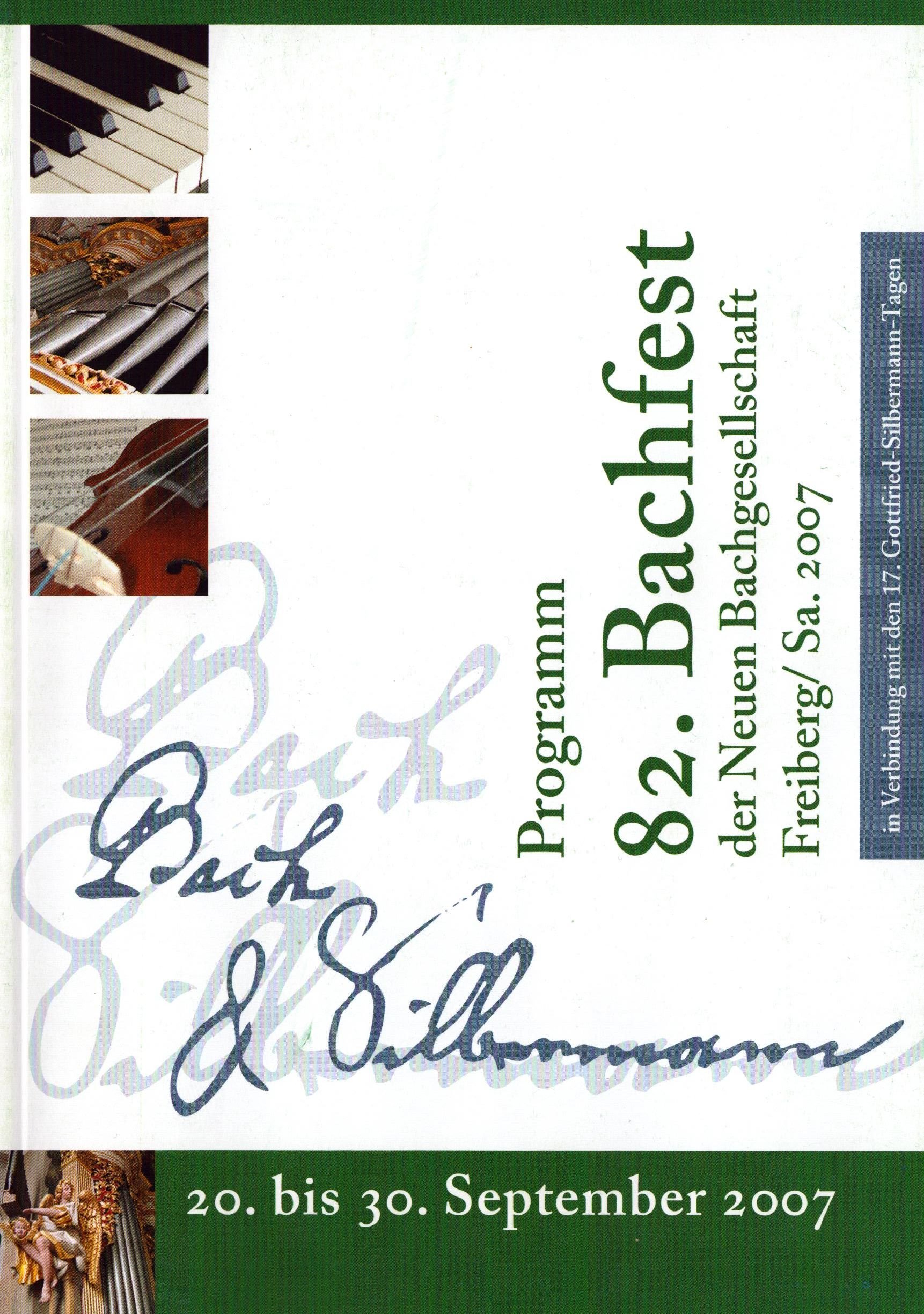 Silbermanns Orgeln und Bachs Musik - 82. Bachfest der Neuen Bachgesellschaft in Freiberg (Archiv SAXONIA-FREIBERG-STIFTUNG CC BY-NC-SA)