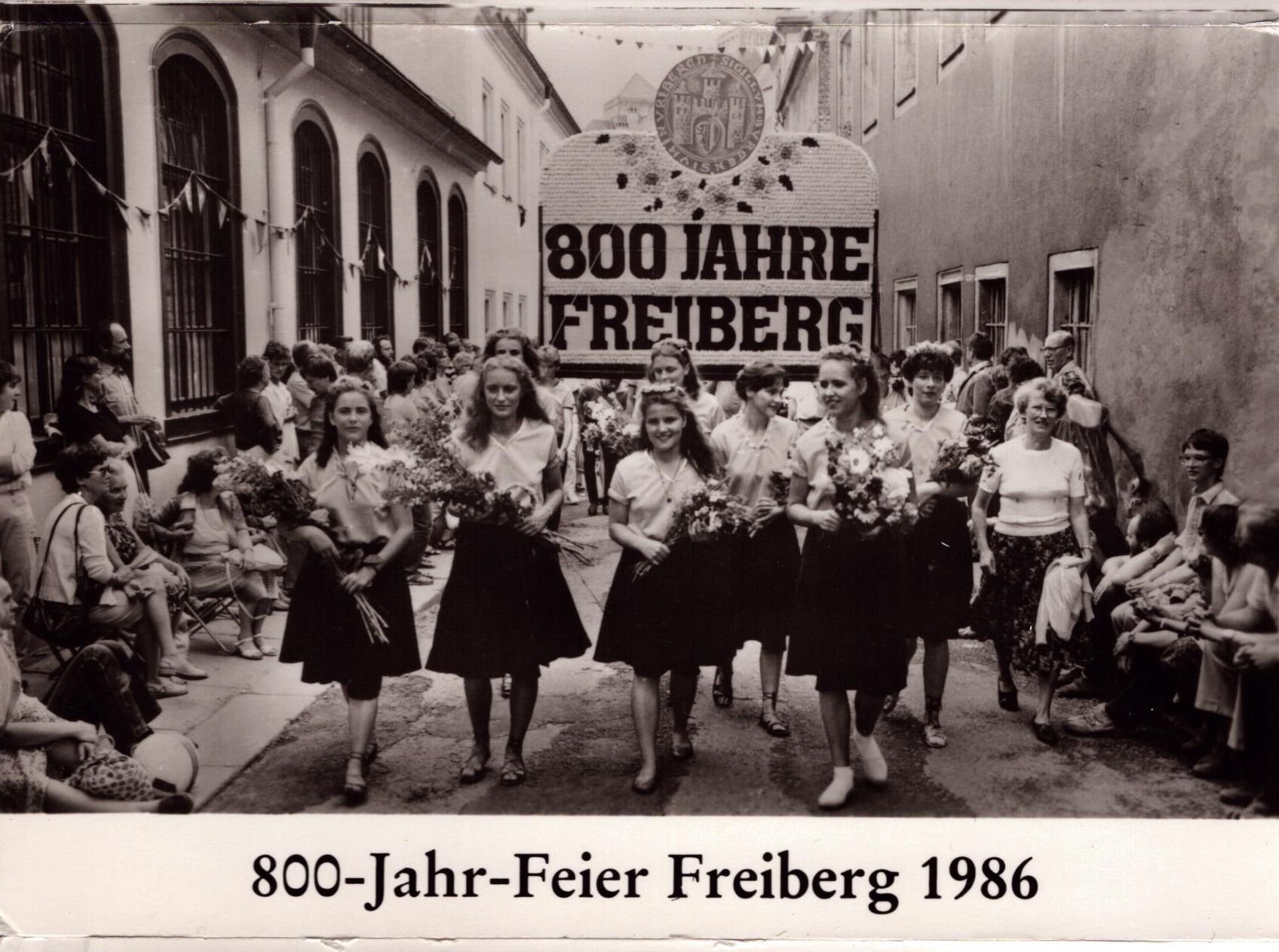 800-Jahre-Feier Freiberg 1986 - Historischer Festzug (Archiv SAXONIA-FREIBERG-STIFTUNG CC BY-NC-SA)