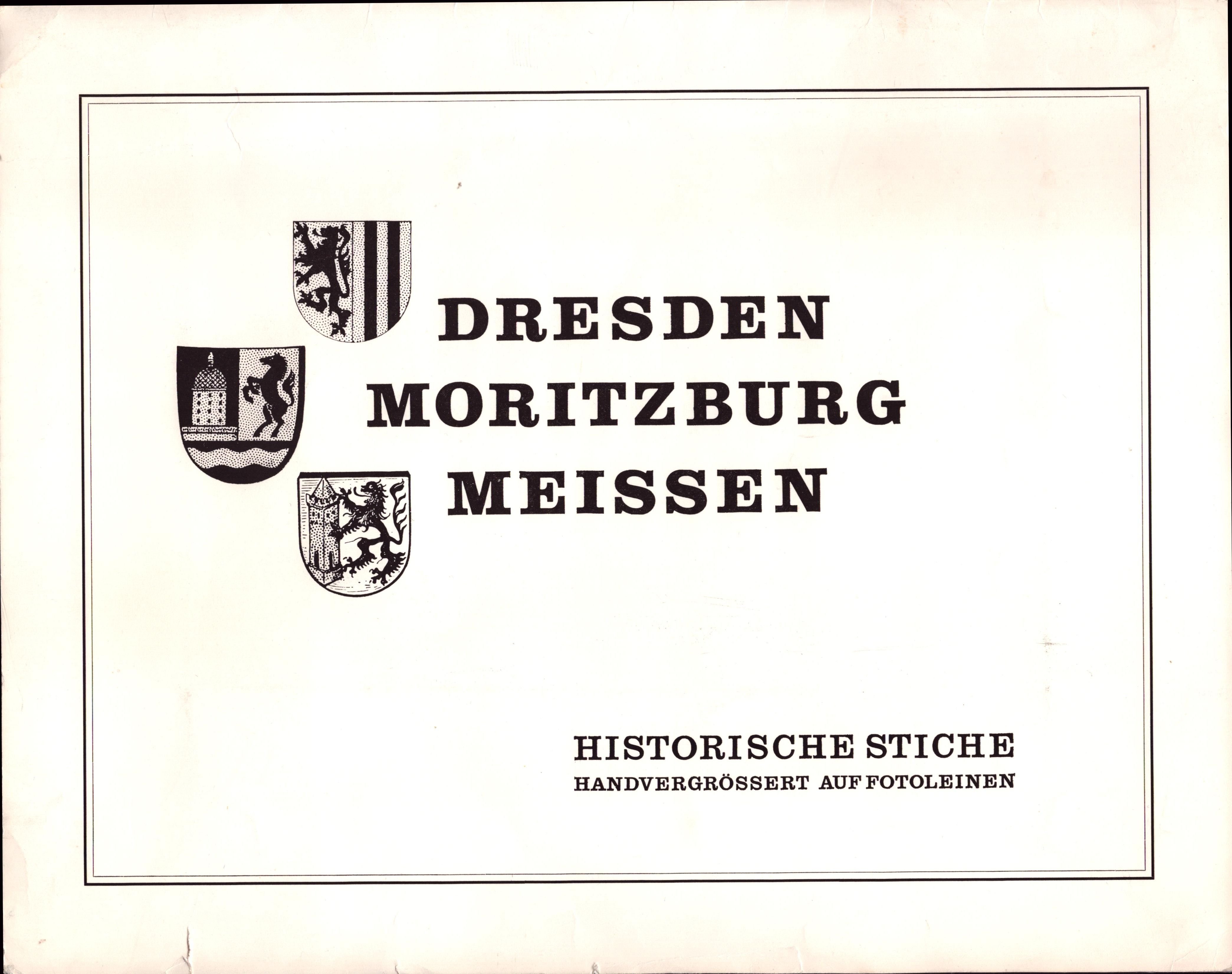 Historische Stiche - Dresden, Moritzburg und Meissen (Archiv SAXONIA-FREIBERG-STIFTUNG CC BY-NC-SA)