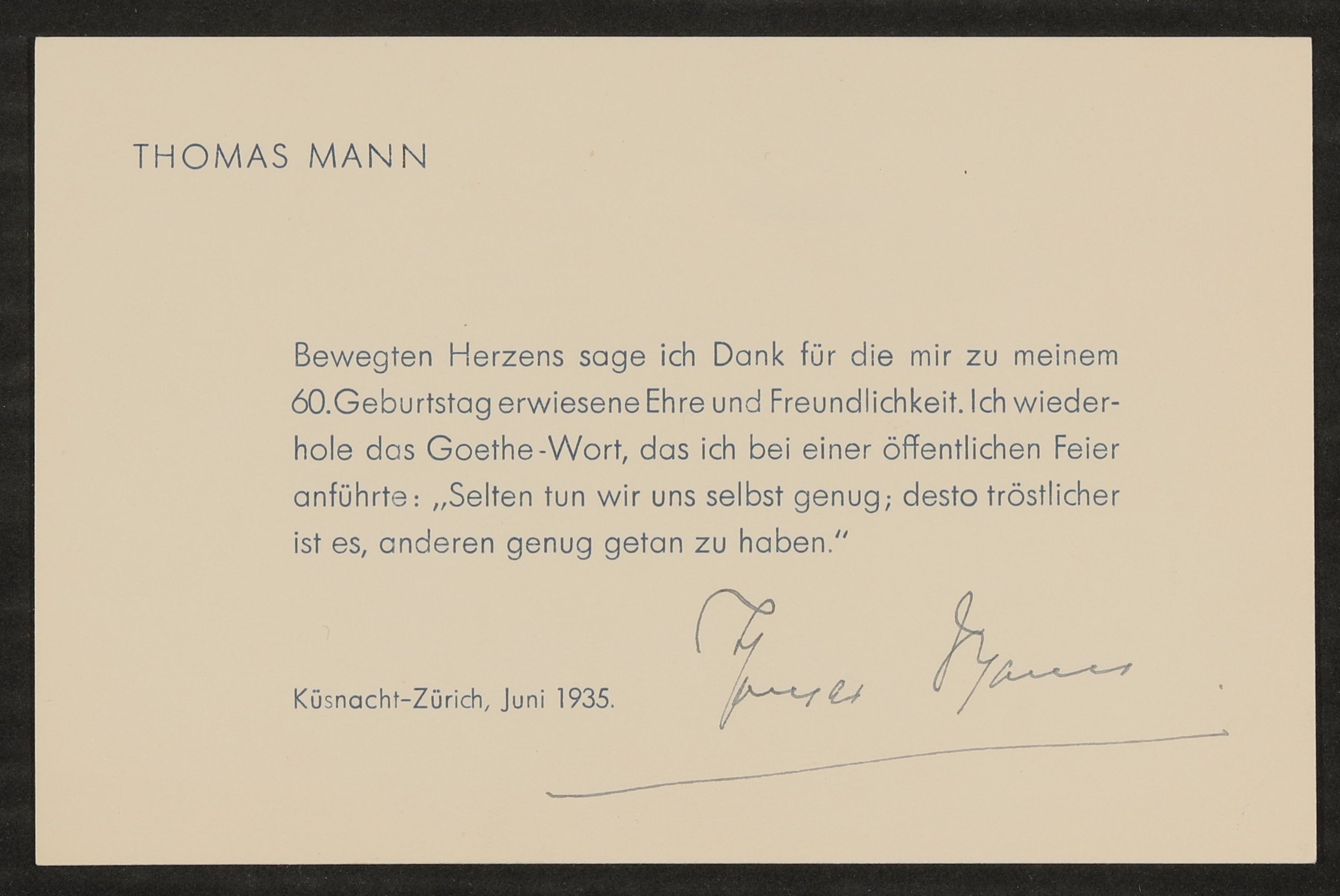 Brief: Thomas Mann an Gerty von Hofmannsthal; Brief: Richard Strauss an Hofmannsthal (Freies Deutsches Hochstift / Frankfurter Goethe-Museum CC BY-NC-SA)