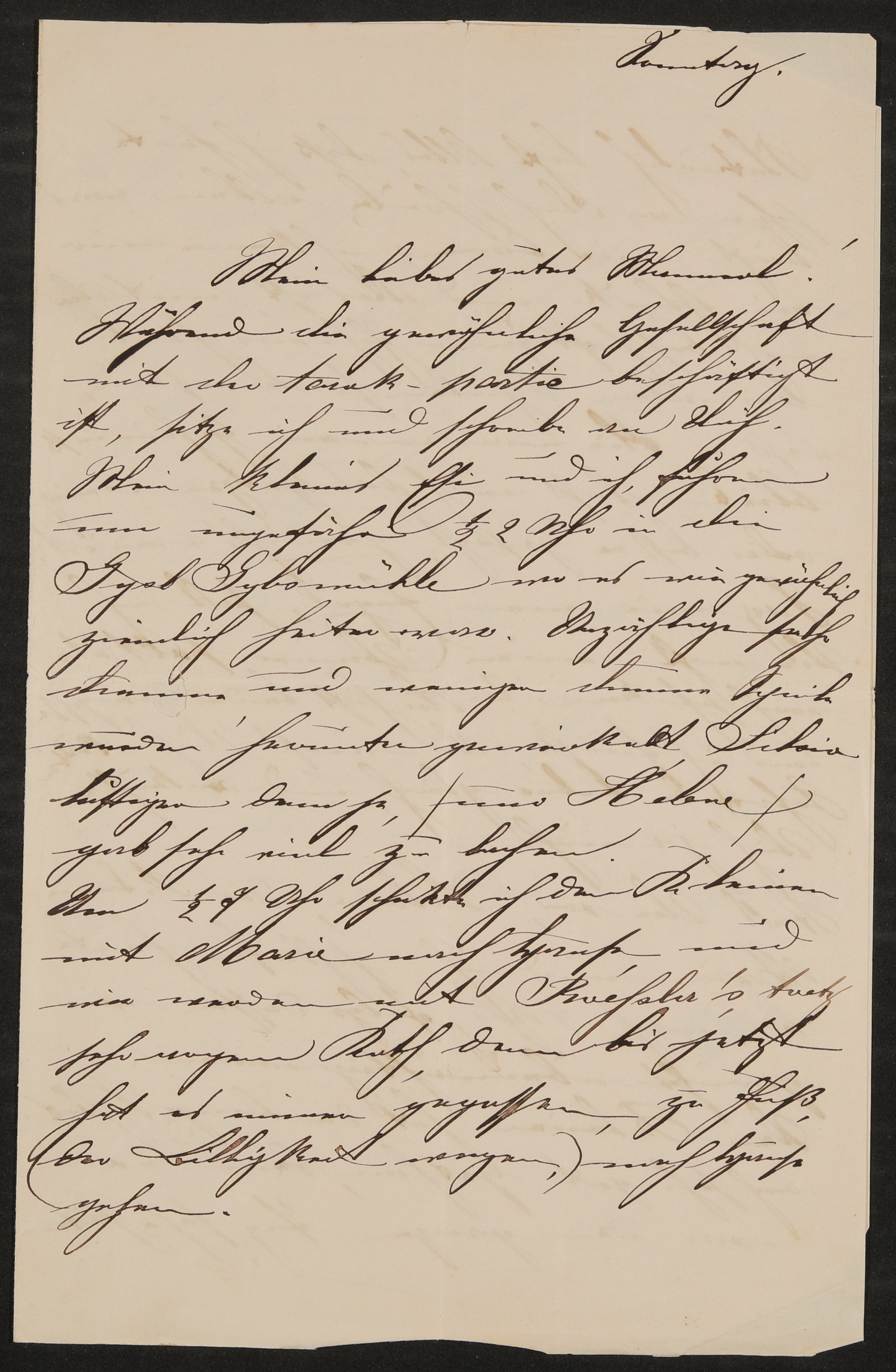 Brief: Anna von Hofmannsthal an Hugo August Peter von Hofmannsthal sen. (Freies Deutsches Hochstift / Frankfurter Goethe-Museum CC BY-NC-SA)