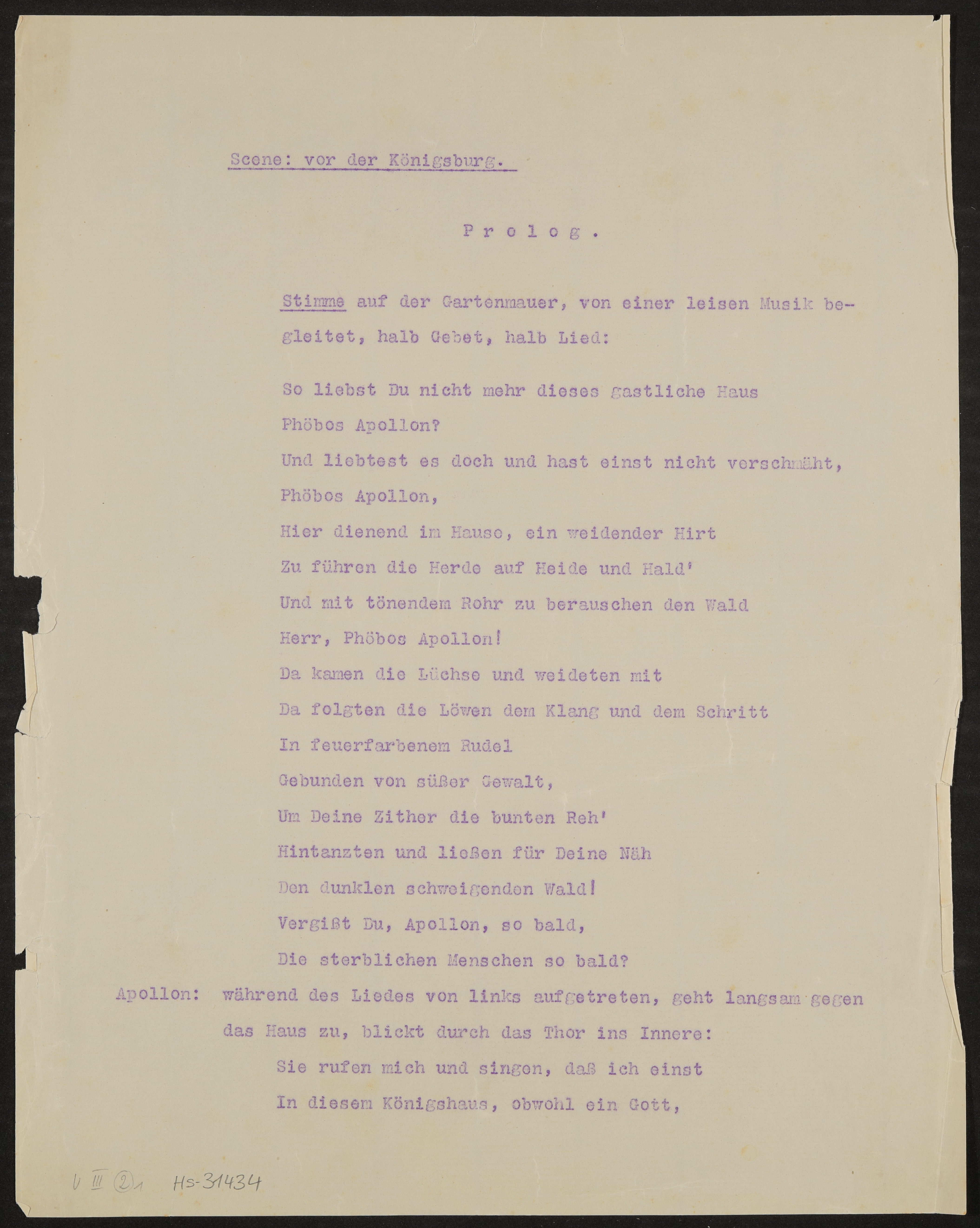 Drama: Alkestis (Freies Deutsches Hochstift / Frankfurter Goethe-Museum Public Domain Mark)