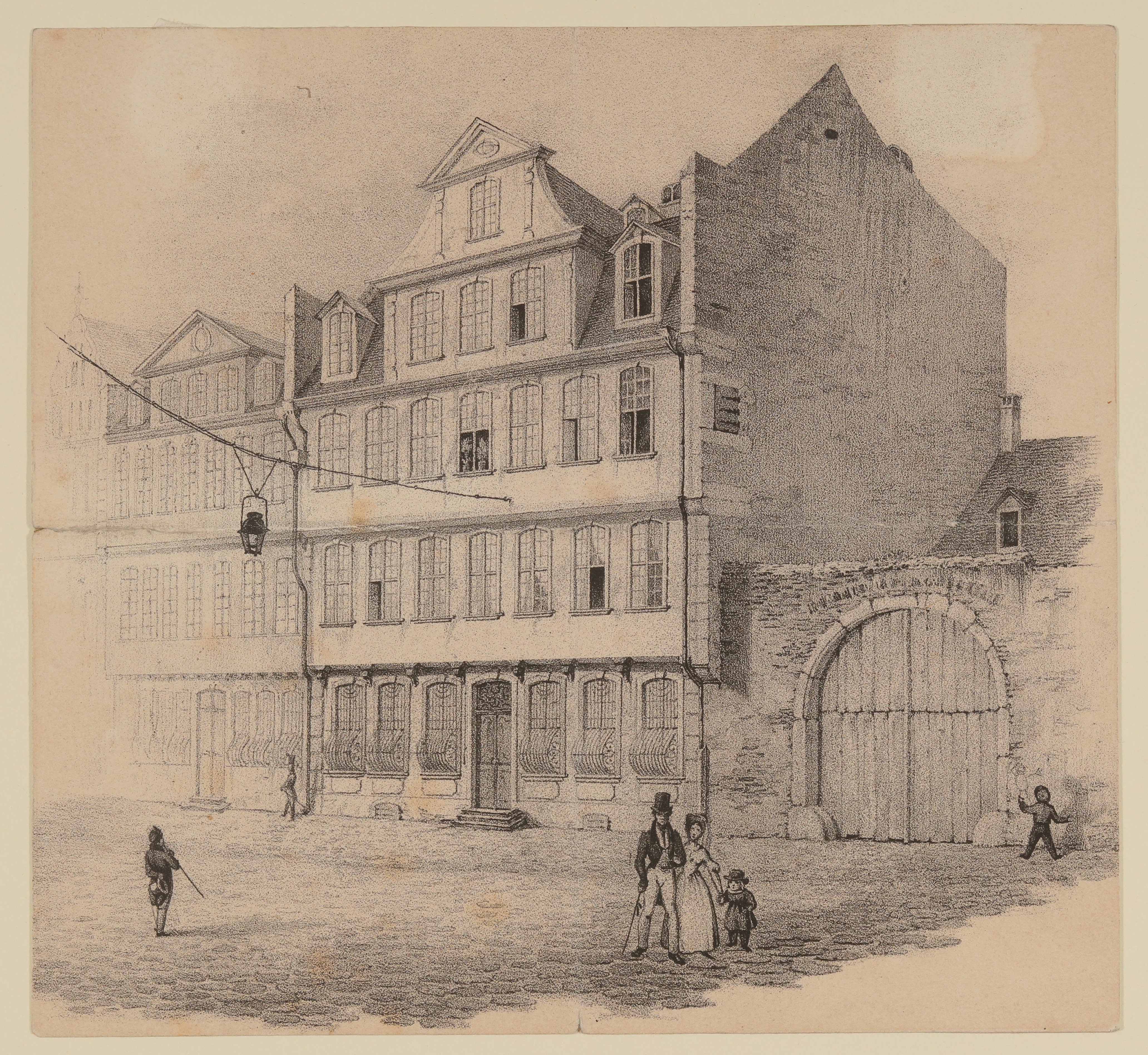 Goethe Haus. Straßenfront. (Freies Deutsches Hochstift / Frankfurter Goethe-Museum Public Domain Mark)