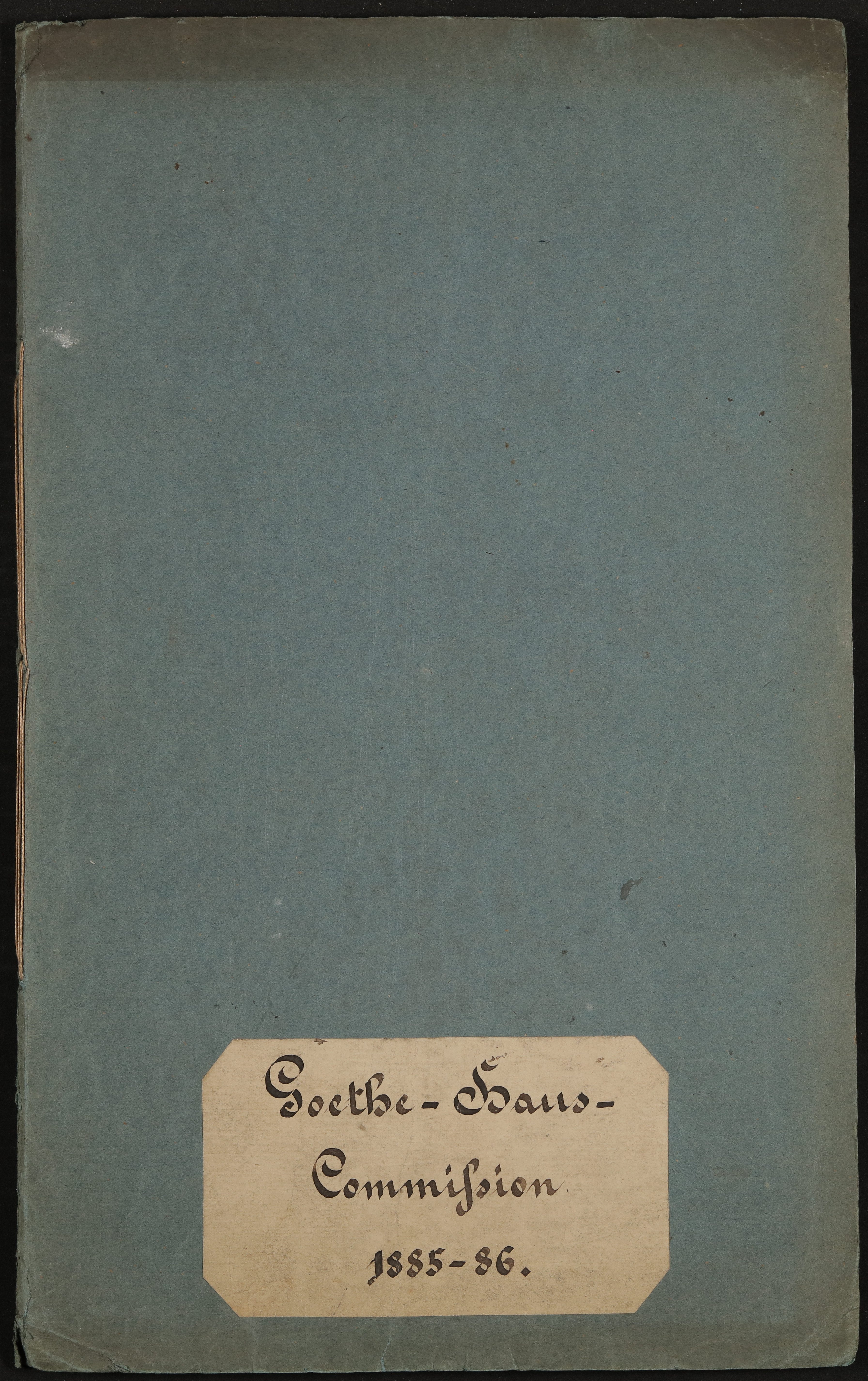 Goethe-Haus-Commission - Protokolle 1885-1887 (Freies Deutsches Hochstift / Frankfurter Goethe-Museum Public Domain Mark)