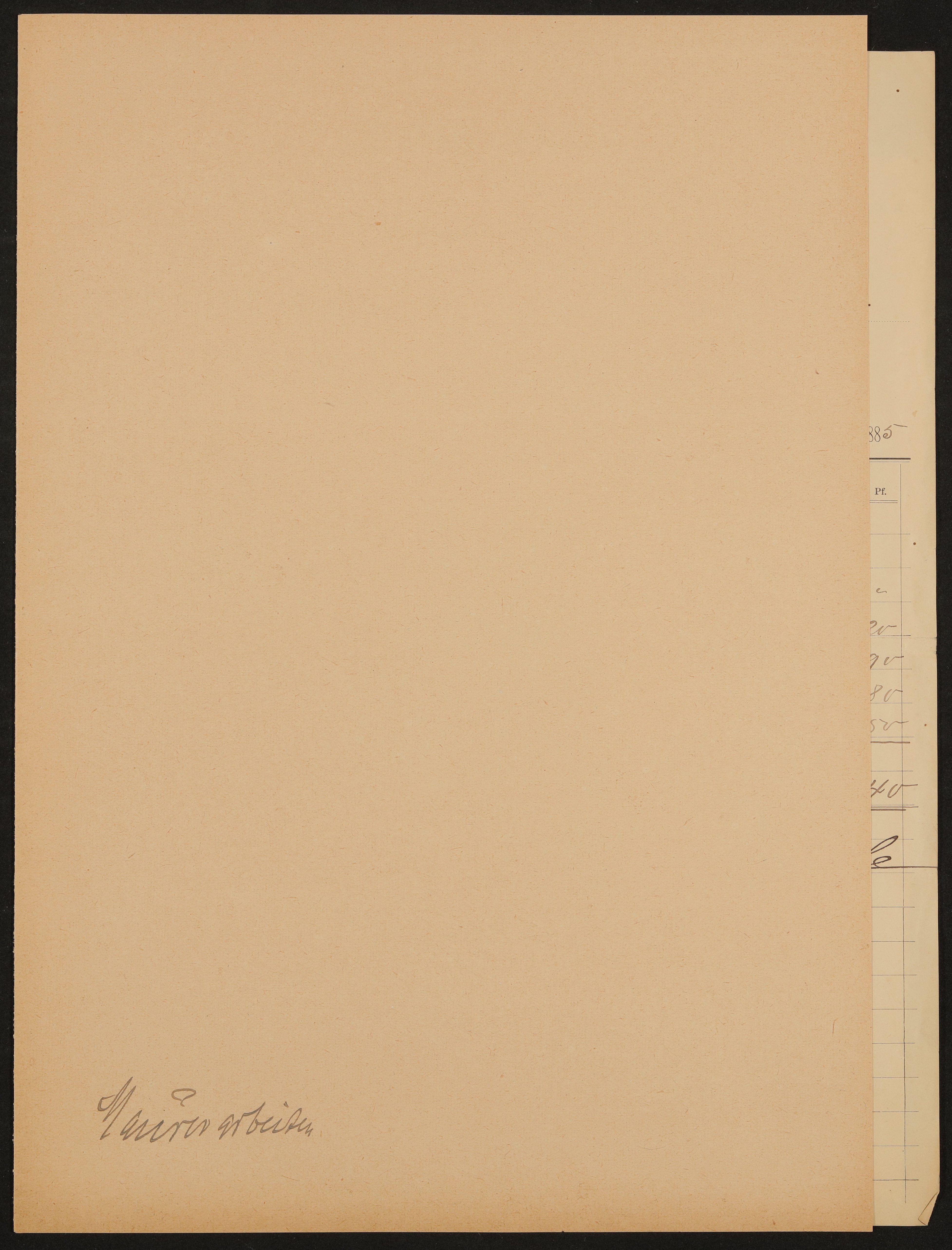 Rechnungen über Maurerarbeiten am Goehtehaus 1885 (Freies Deutsches Hochstift / Frankfurter Goethe-Museum Public Domain Mark)