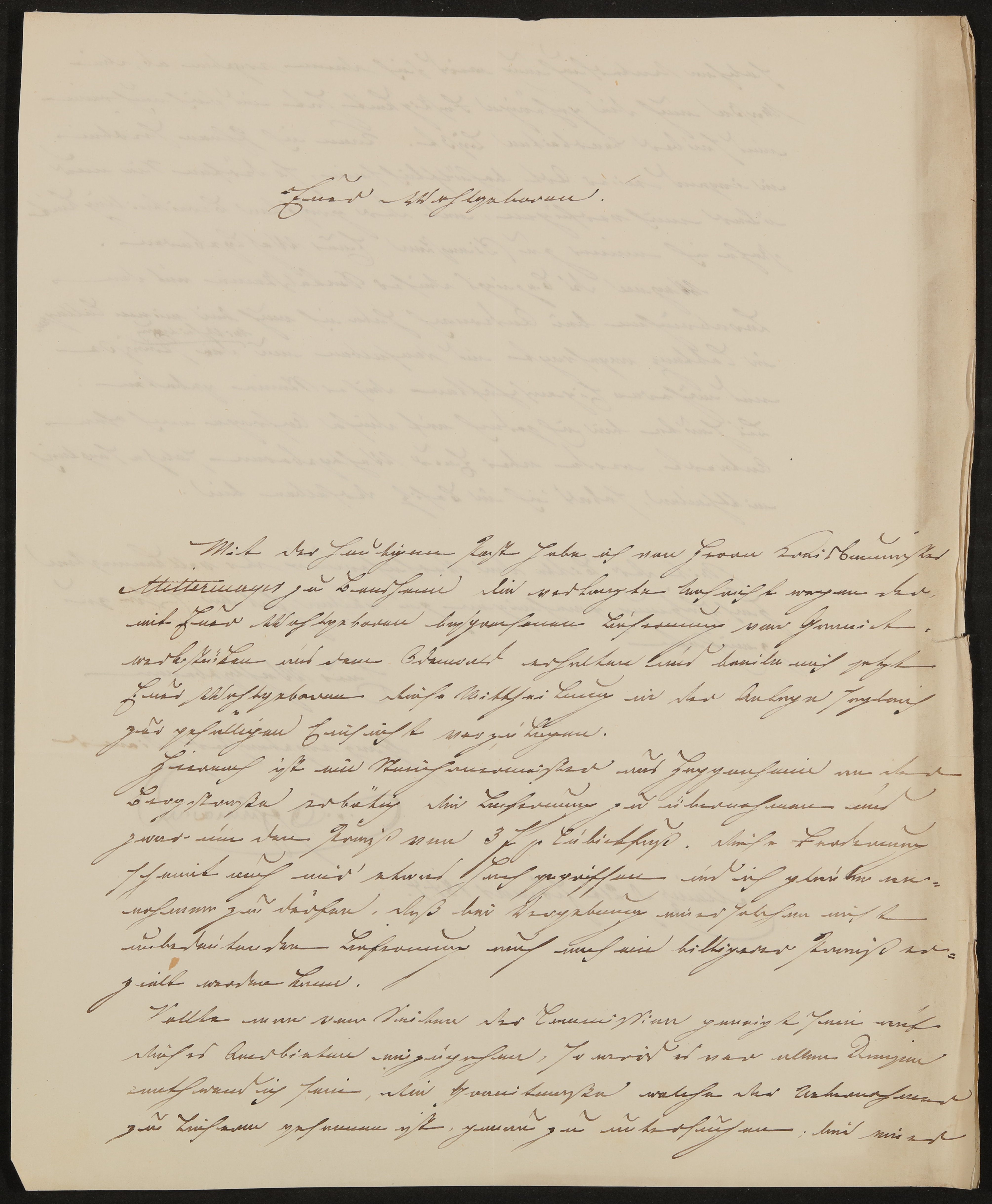 Brief von Ignaz Opfermann an Friedrich John (?) vom 21.02.1844 (Freies Deutsches Hochstift / Frankfurter Goethe-Museum Public Domain Mark)