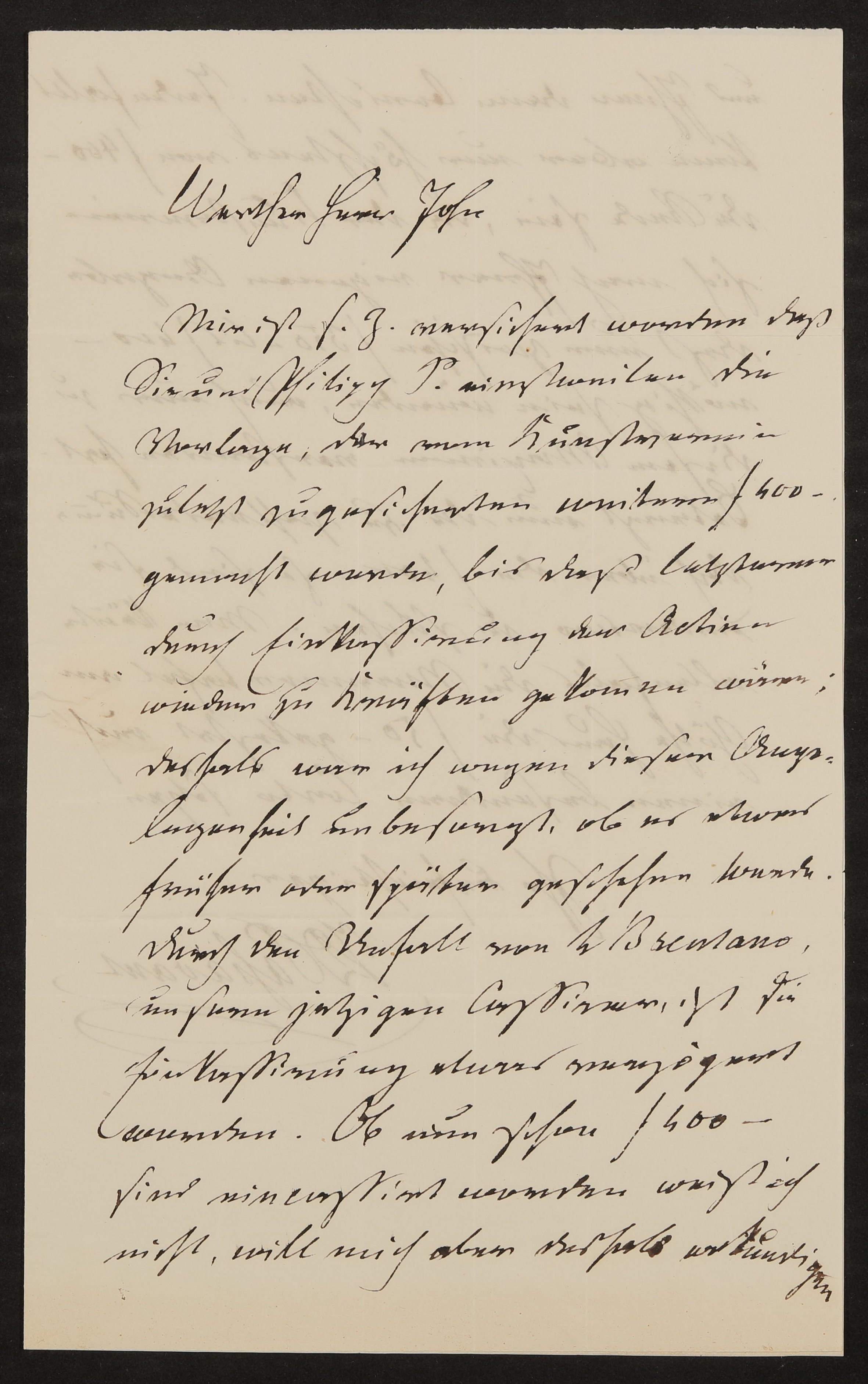 Brief von Johann David Passavant an Friedrich John ohne Datum (Februar 1845?) (Freies Deutsches Hochstift / Frankfurter Goethe-Museum Public Domain Mark)