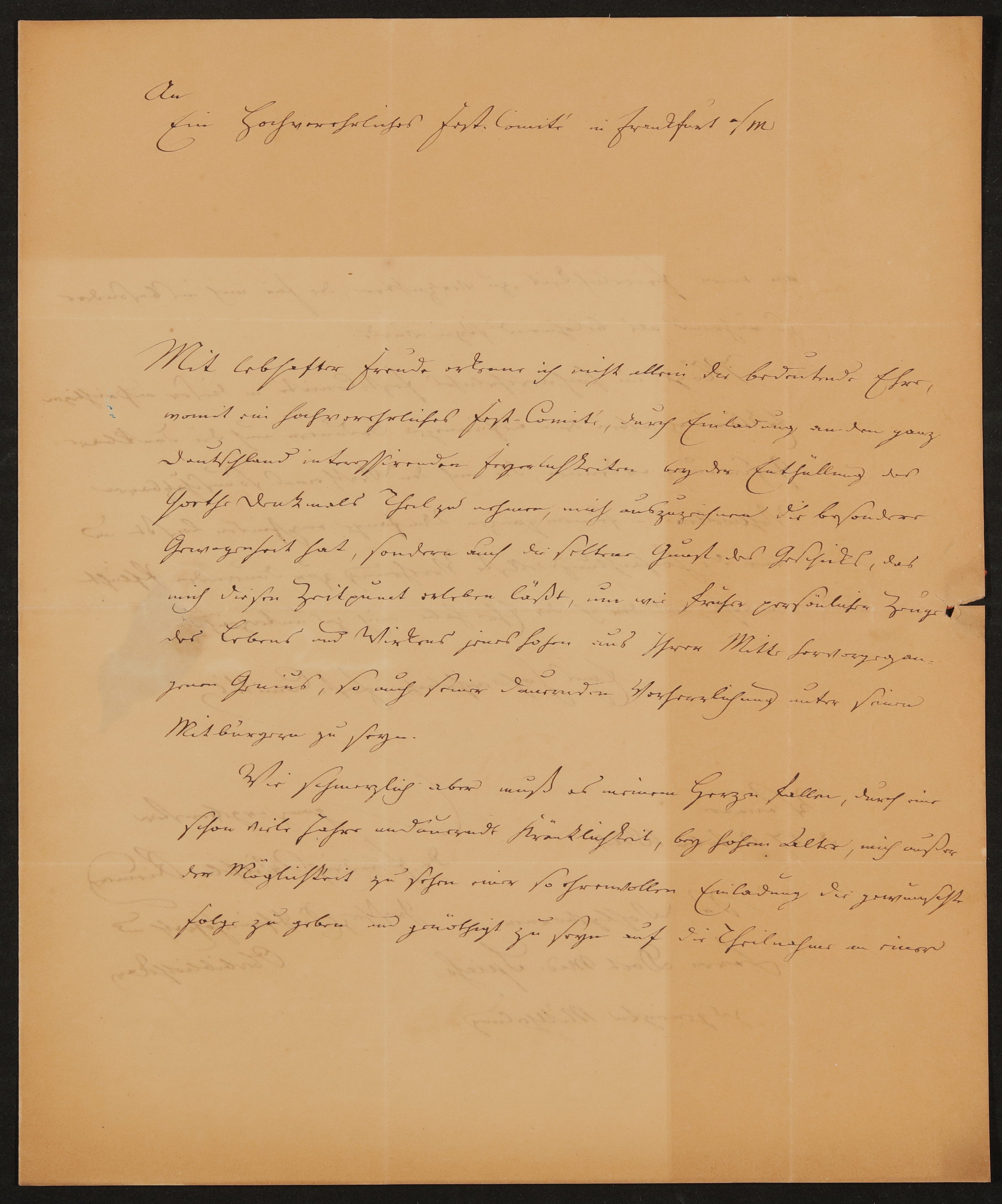 Brief von Friedrich Wilhelm Riemer an Gustav Adolph Spieß vom 17.10.1844 (Freies Deutsches Hochstift / Frankfurter Goethe-Museum Public Domain Mark)