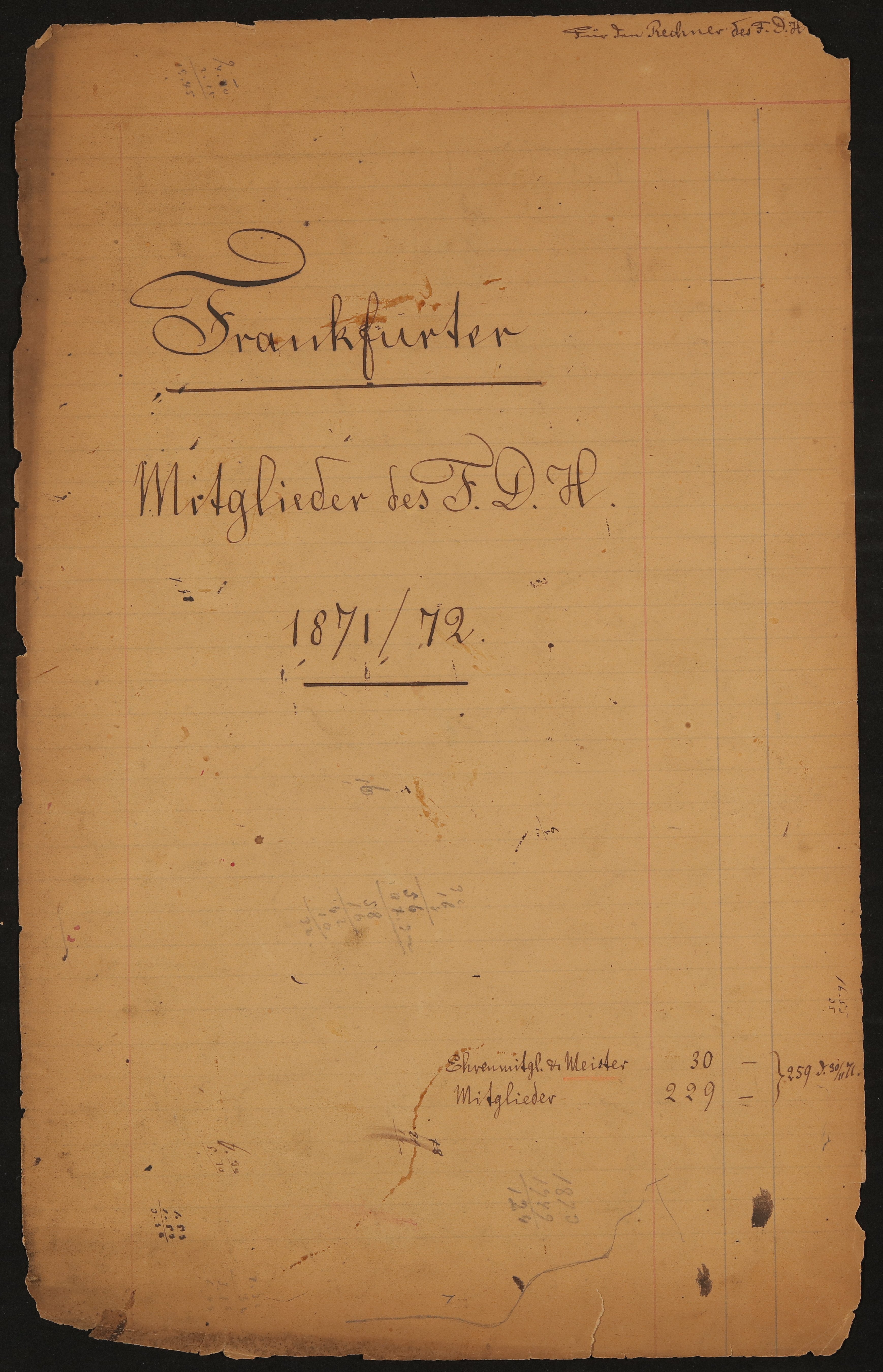 Frankfurter Mitglieder des Freien Deutschen Hochstifts 1871/72 (Freies Deutsches Hochstift / Frankfurter Goethe-Museum Public Domain Mark)