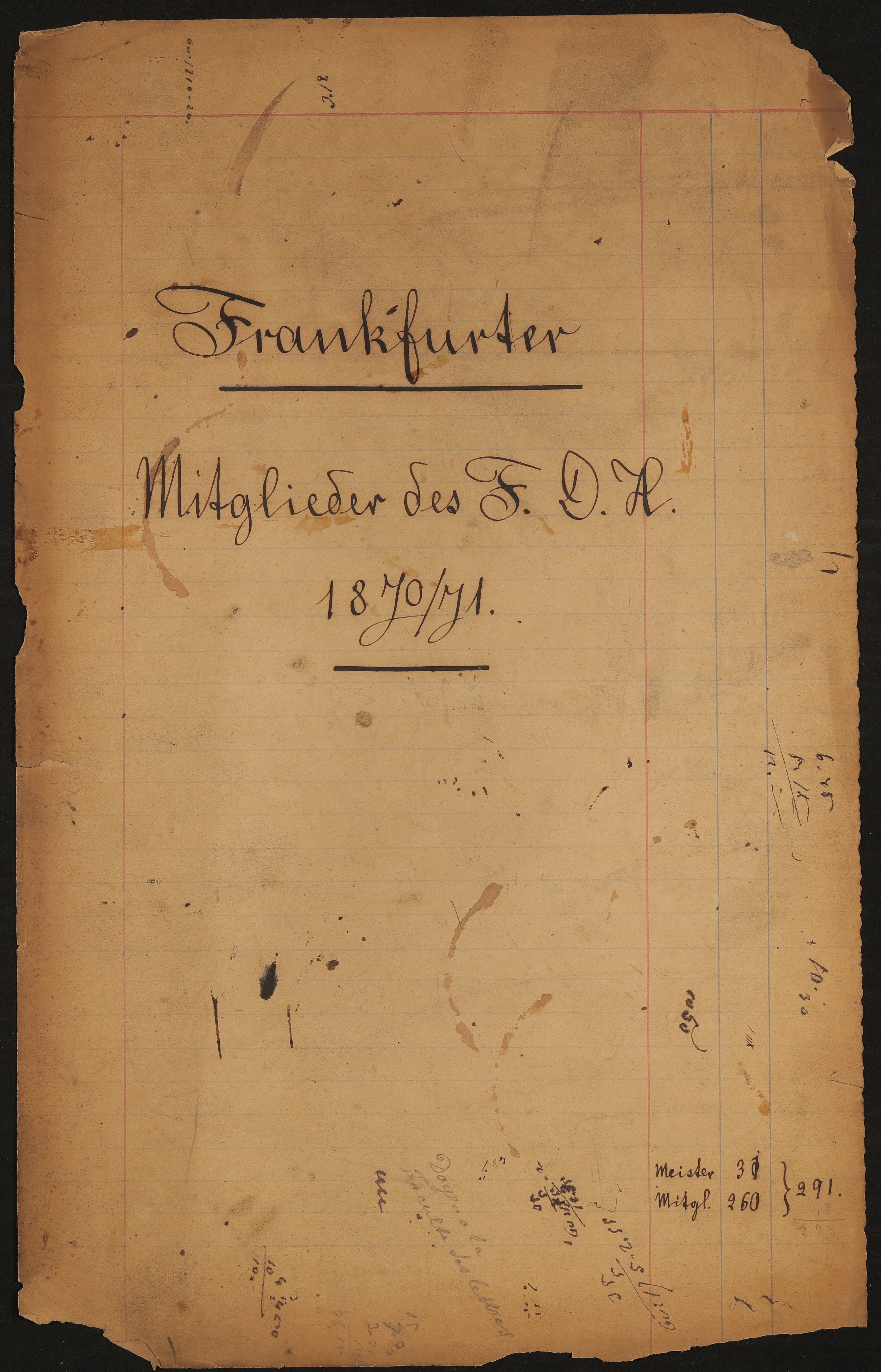 Frankfurter Mitglieder des Freien Deutschen Hochstifts 1870/71 (Freies Deutsches Hochstift / Frankfurter Goethe-Museum Public Domain Mark)