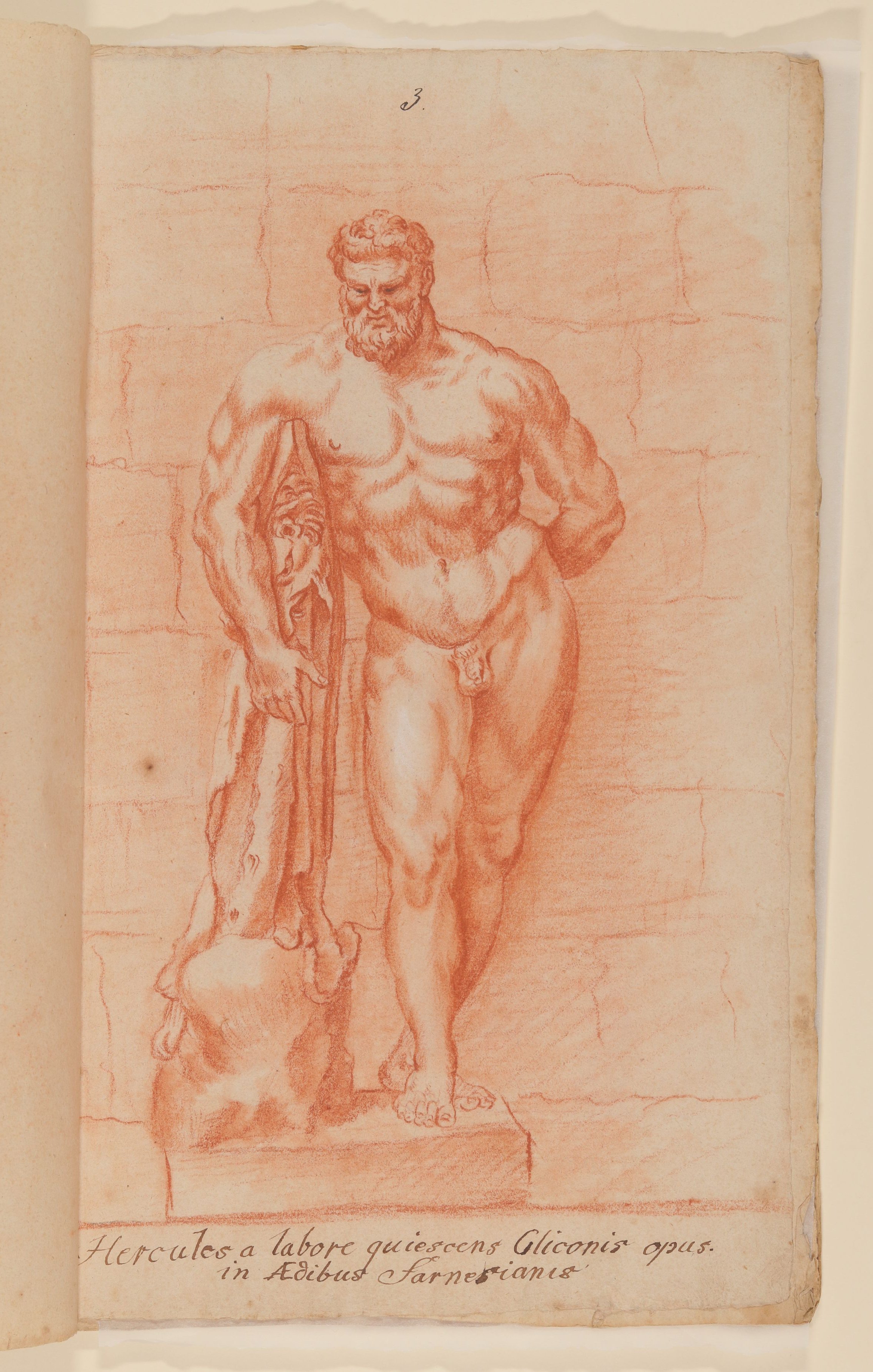 Herkules Farnese [nach Tafel 2 von François Perriers "Icones et Segmenta Nobilium Signorum et Statuarum..." (1638)] (Freies Deutsches Hochstift CC BY-NC-SA)