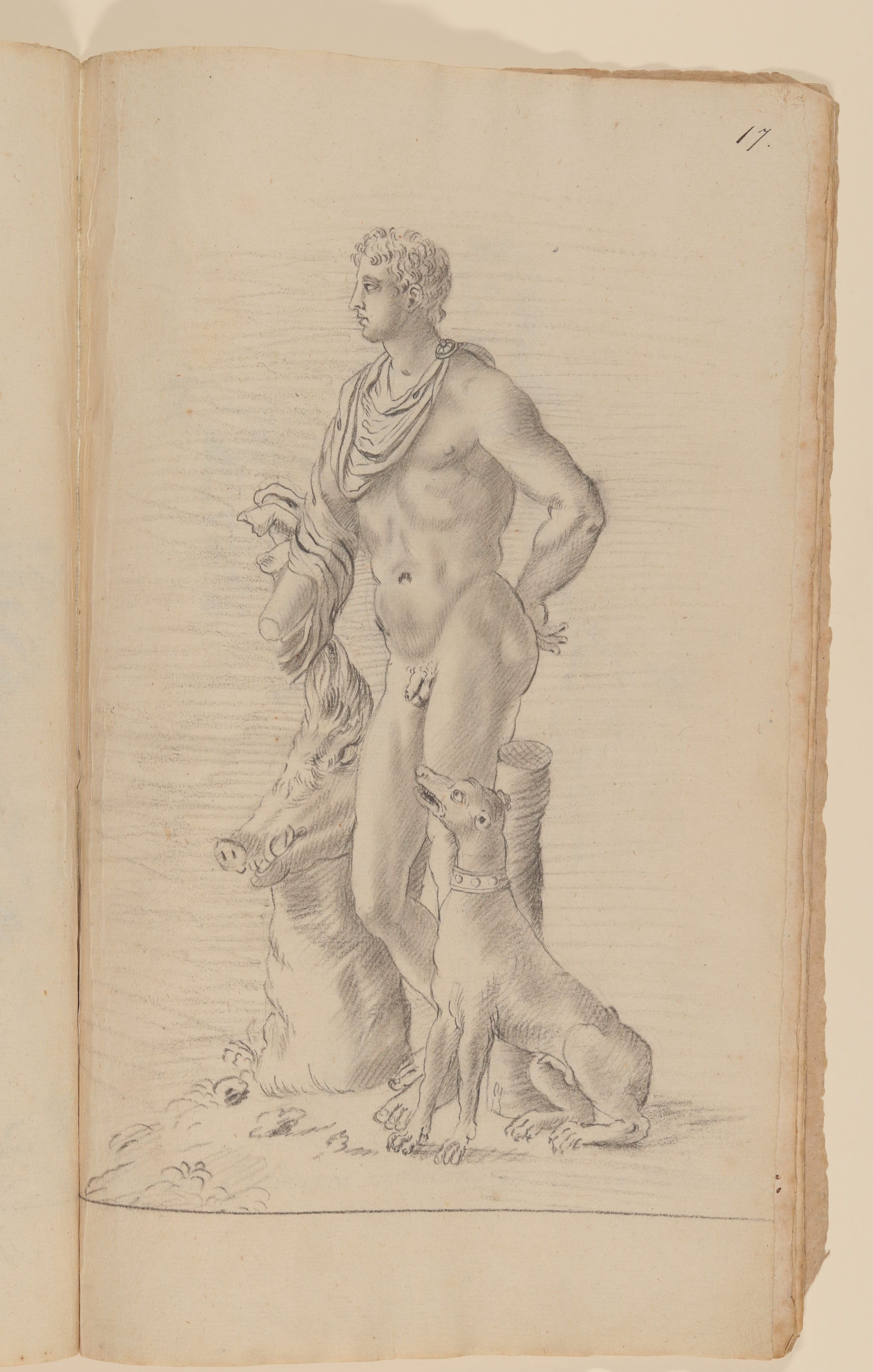 Meleager Pighini [nach Tafel 52 von François Perriers "Icones et Segmenta Nobilium Signorum et Statuarum..." (1638)] (Freies Deutsches Hochstift CC BY-NC-SA)