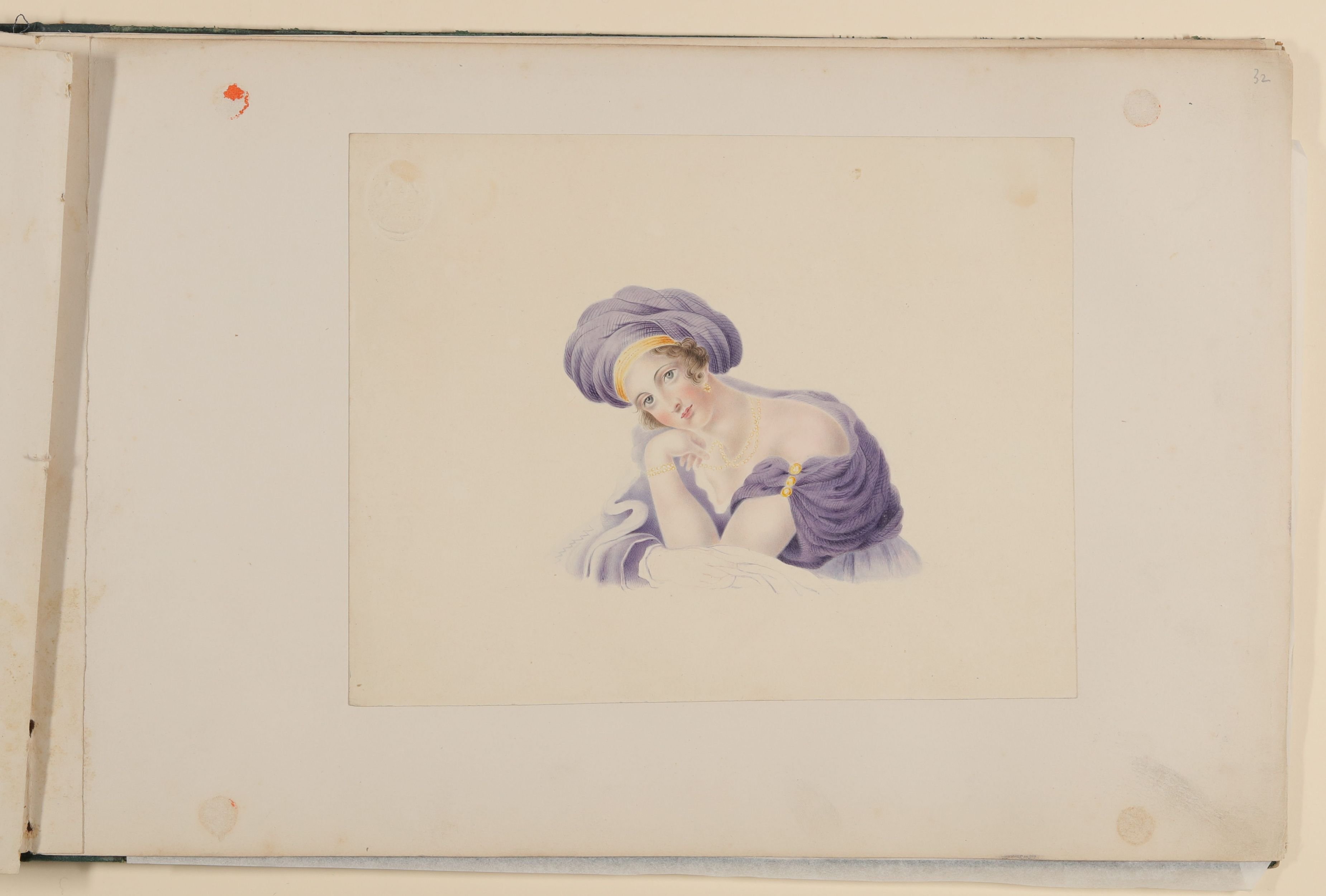 Frau mit einem Turban (Orientalin ?) [aus einem Album aus dem Besitz der Bettine-Töchter] (Freies Deutsches Hochstift CC BY-NC-SA)