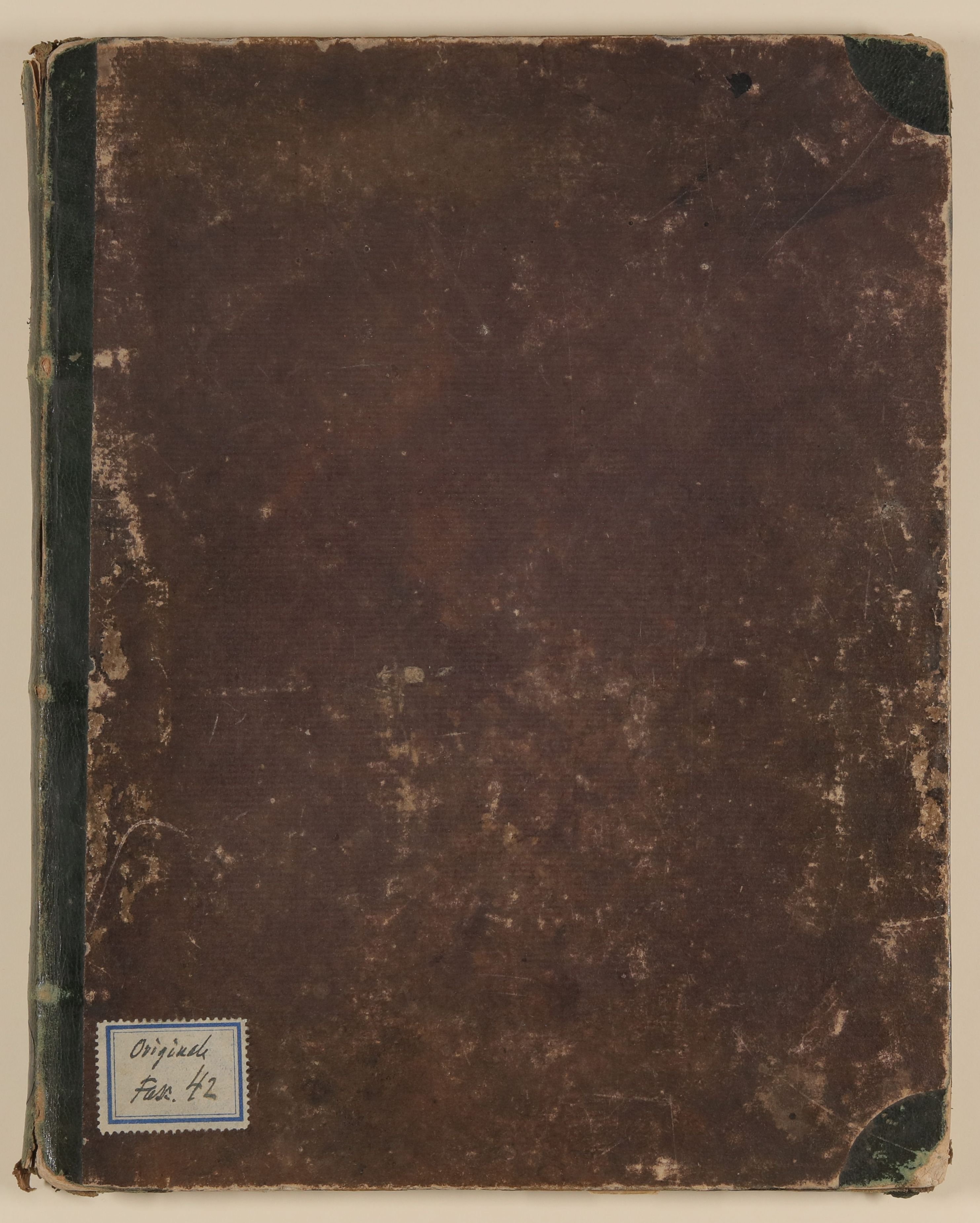 Skizzenbuch von unbekannter Hand, evtl. des Louis Thomassin, Einband vorne (Freies Deutsches Hochstift / Frankfurter Goethe-Museum CC BY-NC-SA)