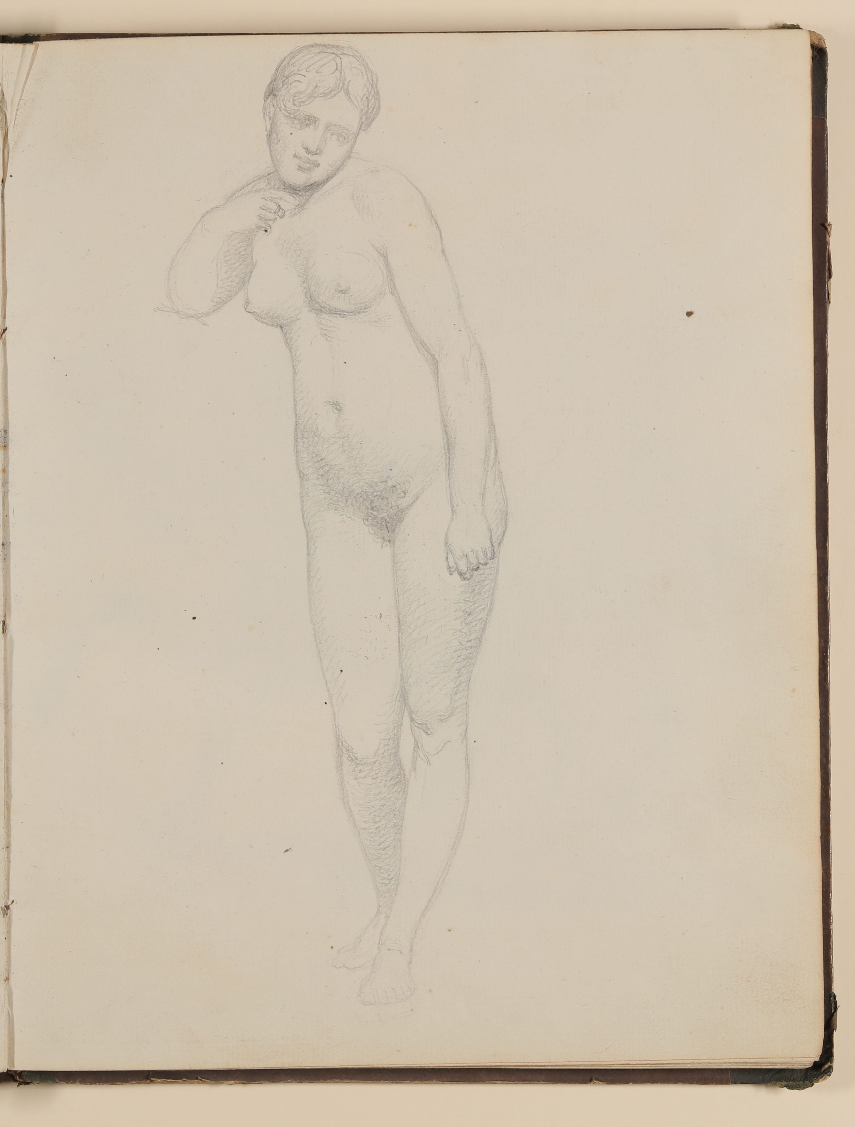 Weiblicher Akt [aus einem Skizzenbuch von unbekannter Hand, evtl. des Louis Thomassin] (Freies Deutsches Hochstift / Frankfurter Goethe-Museum CC BY-NC-SA)
