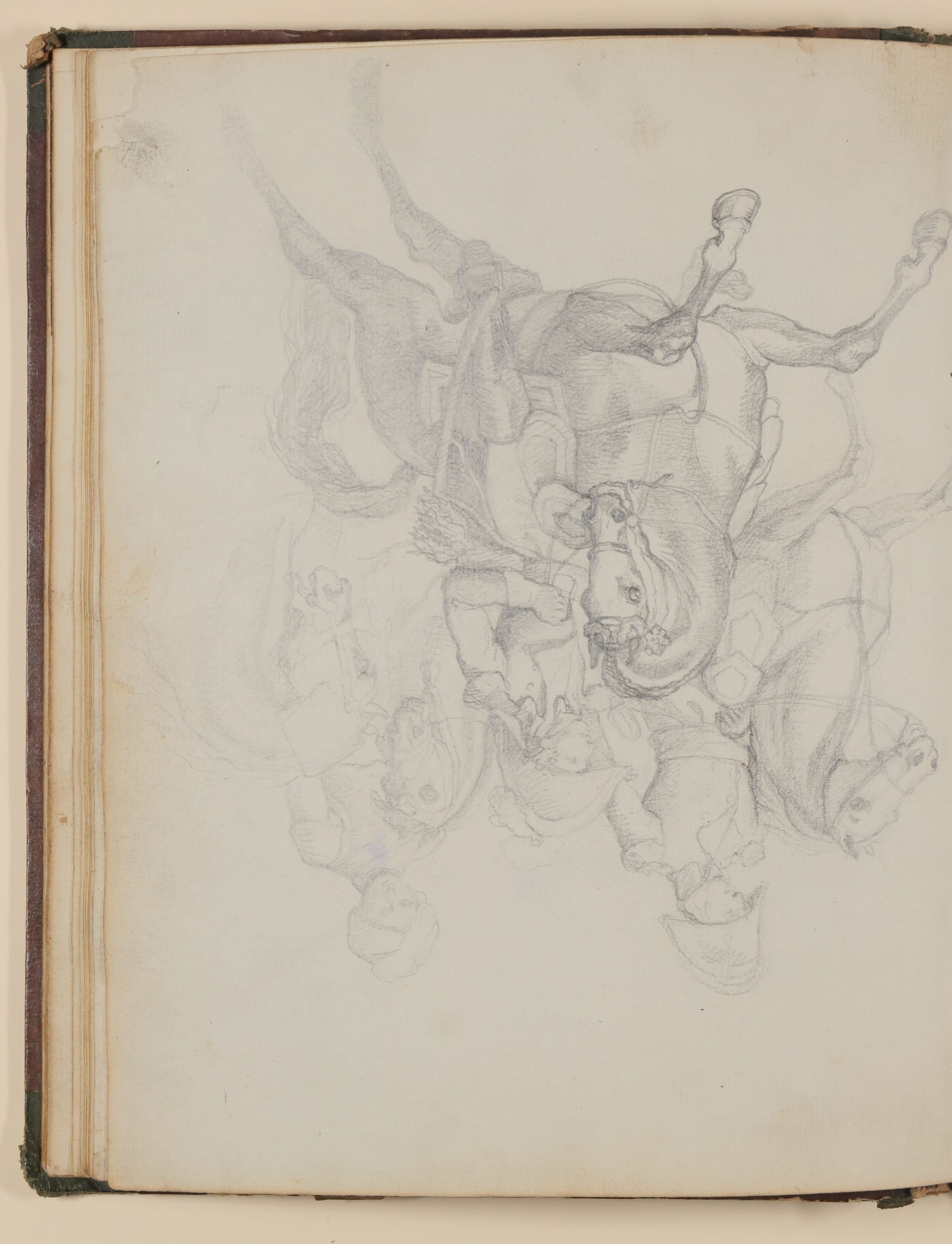 Drei Reiter [aus einem Skizzenbuch von unbekannter Hand, evtl. des Louis Thomassin] (Freies Deutsches Hochstift / Frankfurter Goethe-Museum CC BY-NC-SA)