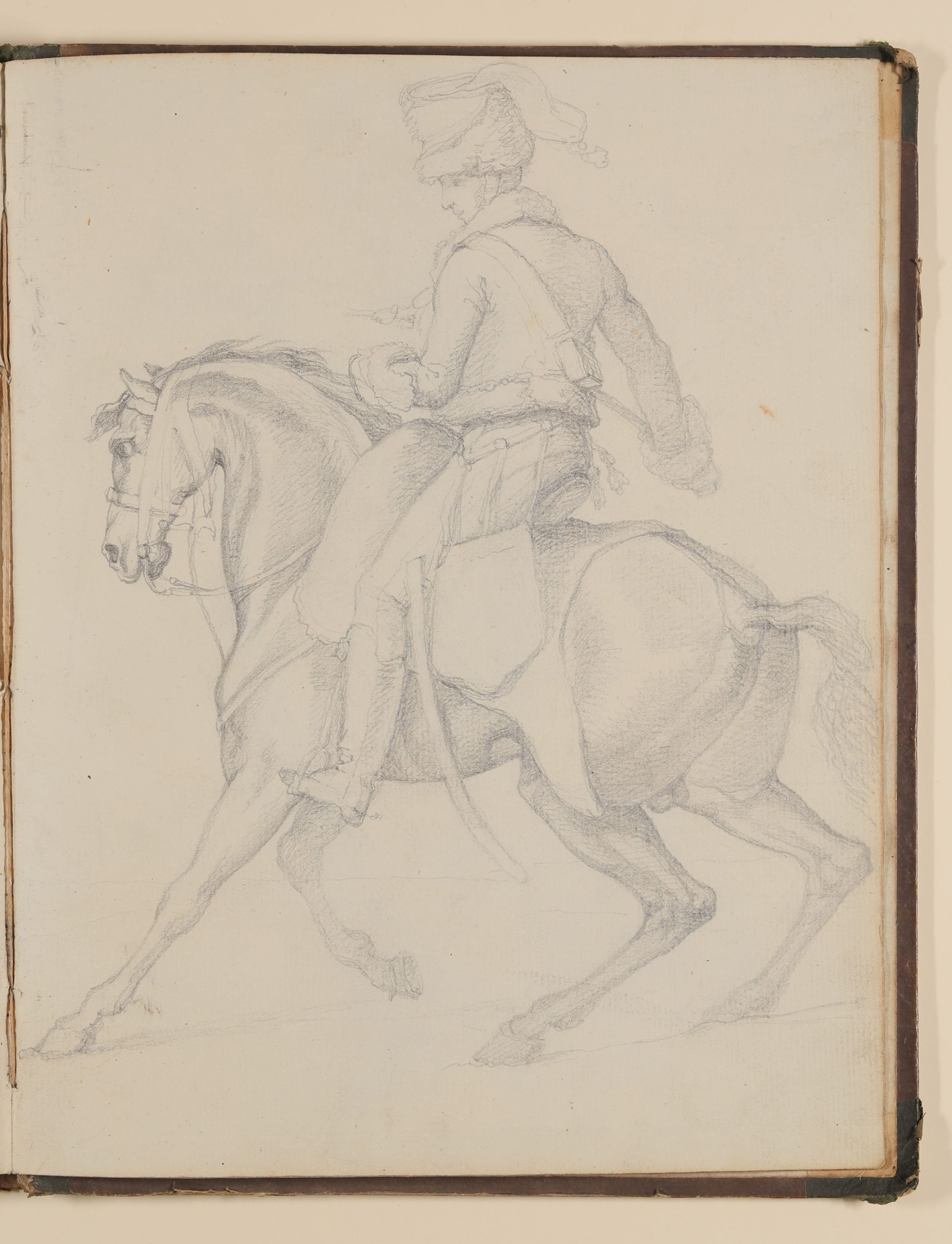 Reiter zu Pferd [aus einem Skizzenbuch von unbekannter Hand, evtl. des Louis Thomassin] (Freies Deutsches Hochstift / Frankfurter Goethe-Museum CC BY-NC-SA)