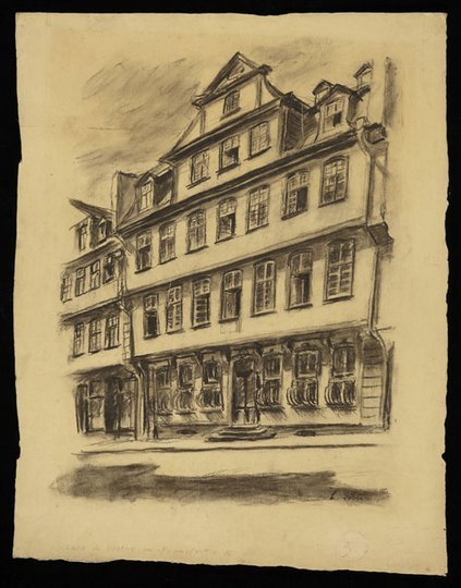 Zehn Ansichten aus dem Frankfurter Goethe-Haus: Die Straßenfront (Freies Deutsches Hochstift CC BY-NC-SA)