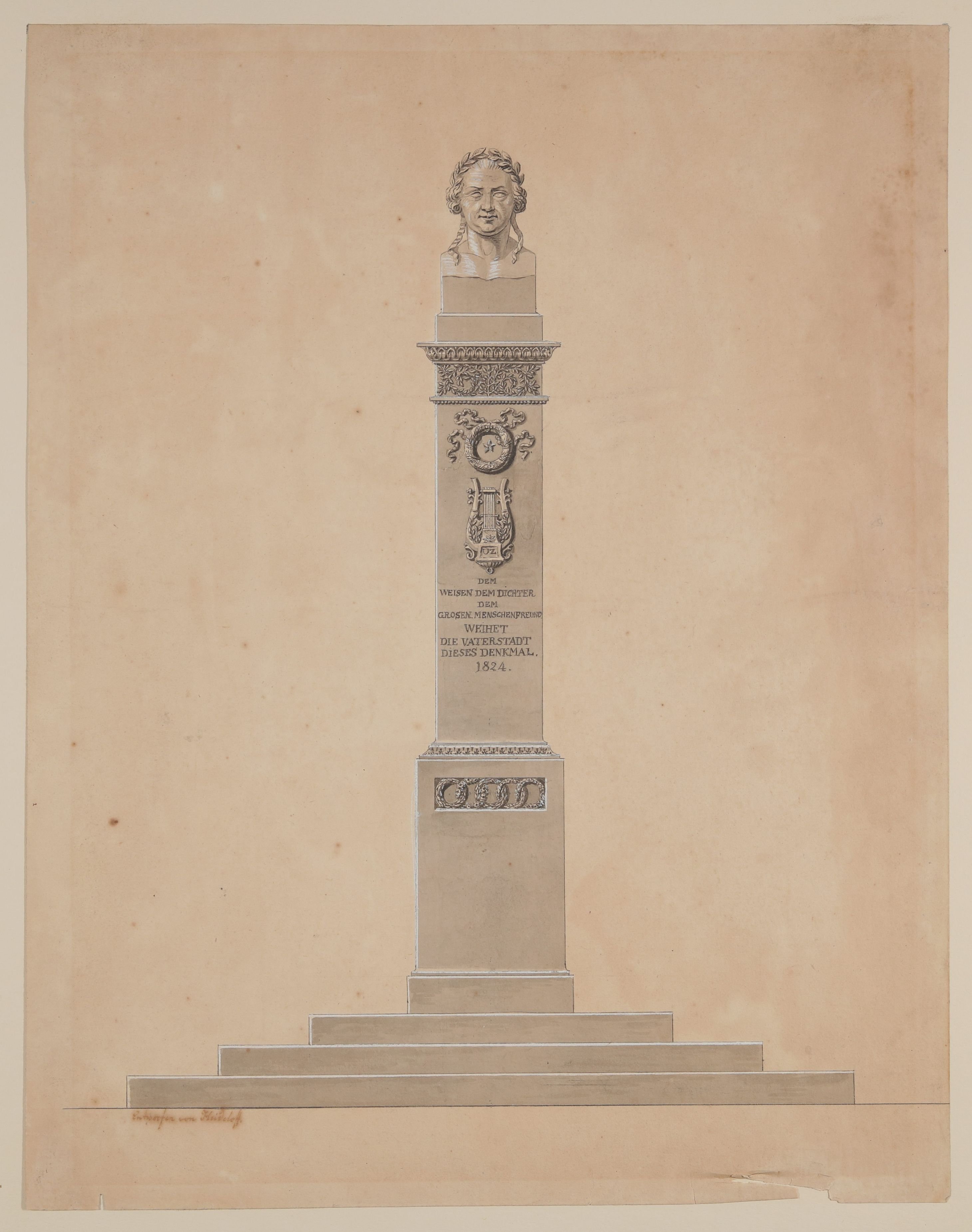 Entwurf eines Goethe-Denkmals (Freies Deutsches Hochstift Public Domain Mark)