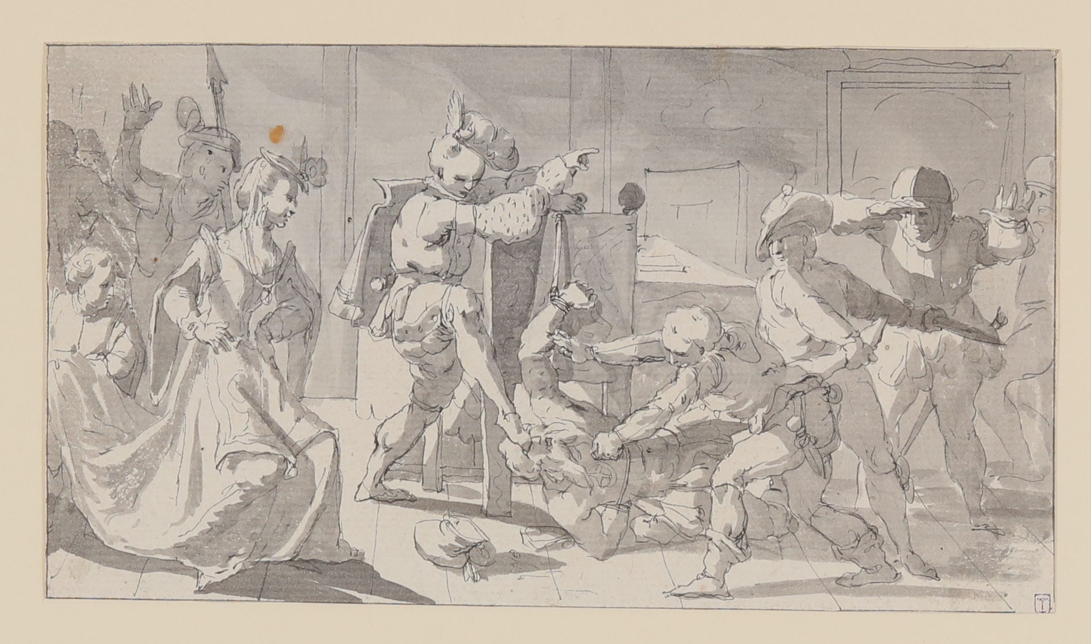 Illustration zu William Shakespeares "König Lear" (2. Aufzug, 2. Szene) (Freies Deutsches Hochstift CC BY-NC-SA)