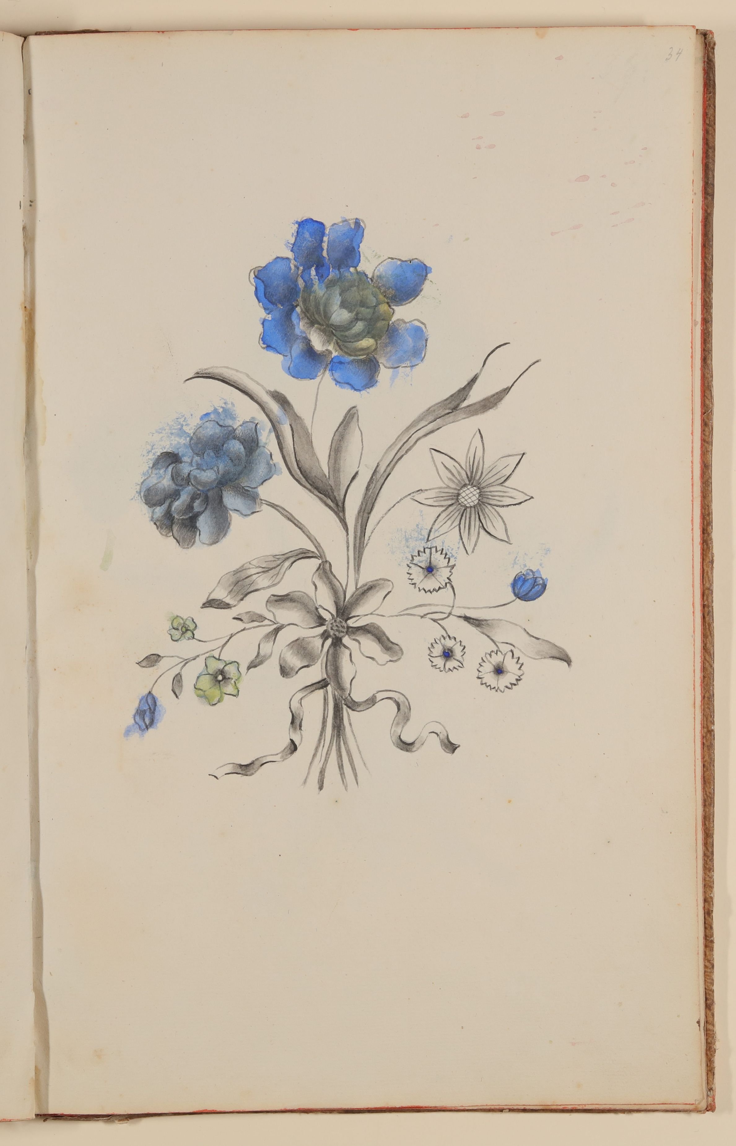 Blumenstrauß [aus einem Skizzenbuch der Marianne Franziska Seiffert von Klettenberg] (Freies Deutsches Hochstift CC BY-NC-SA)