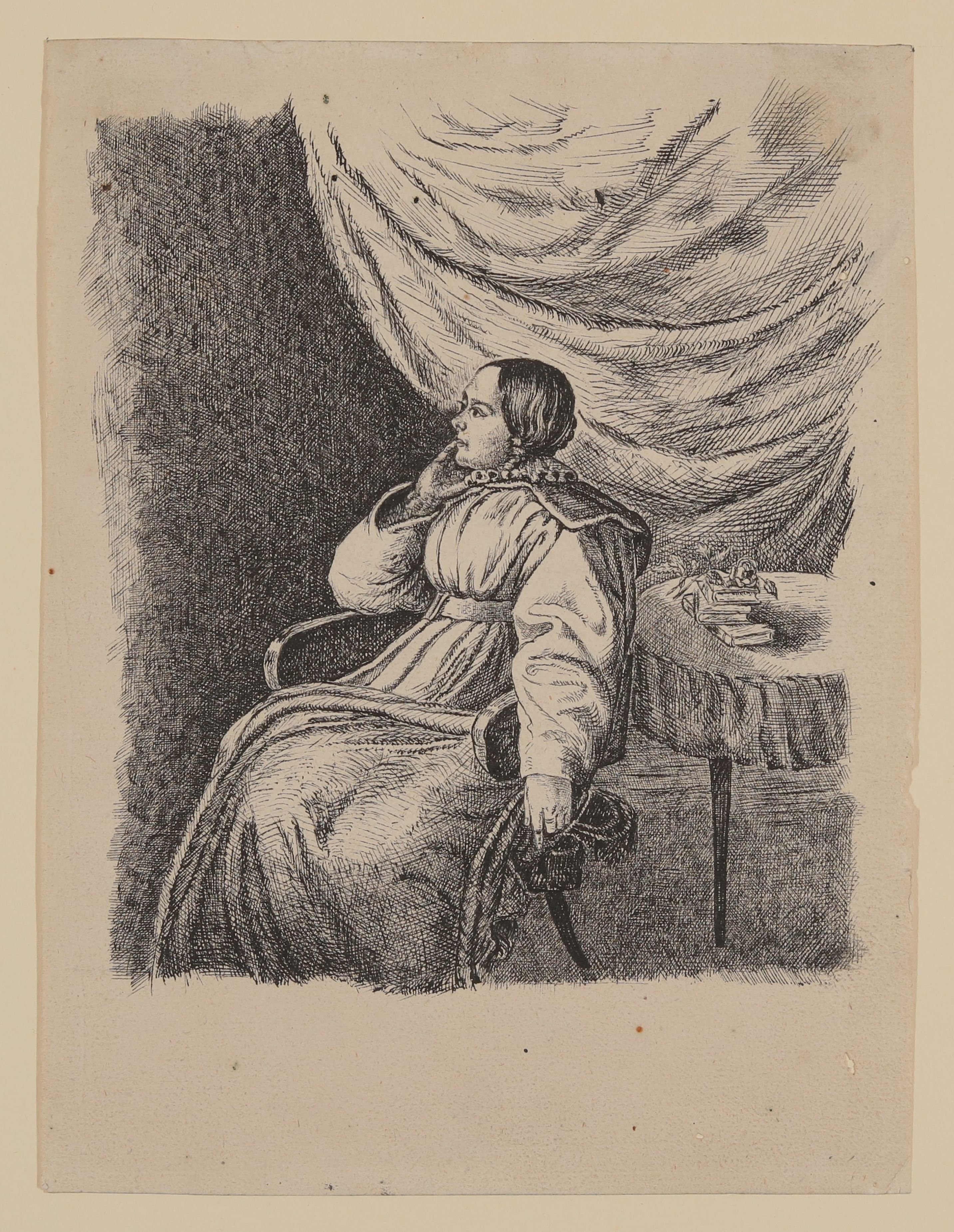 Bettine von Arnim geb. Brentano [nach der Radierung von Ludwig Emil Grimm von 1838] (Freies Deutsches Hochstift CC BY-NC-SA)