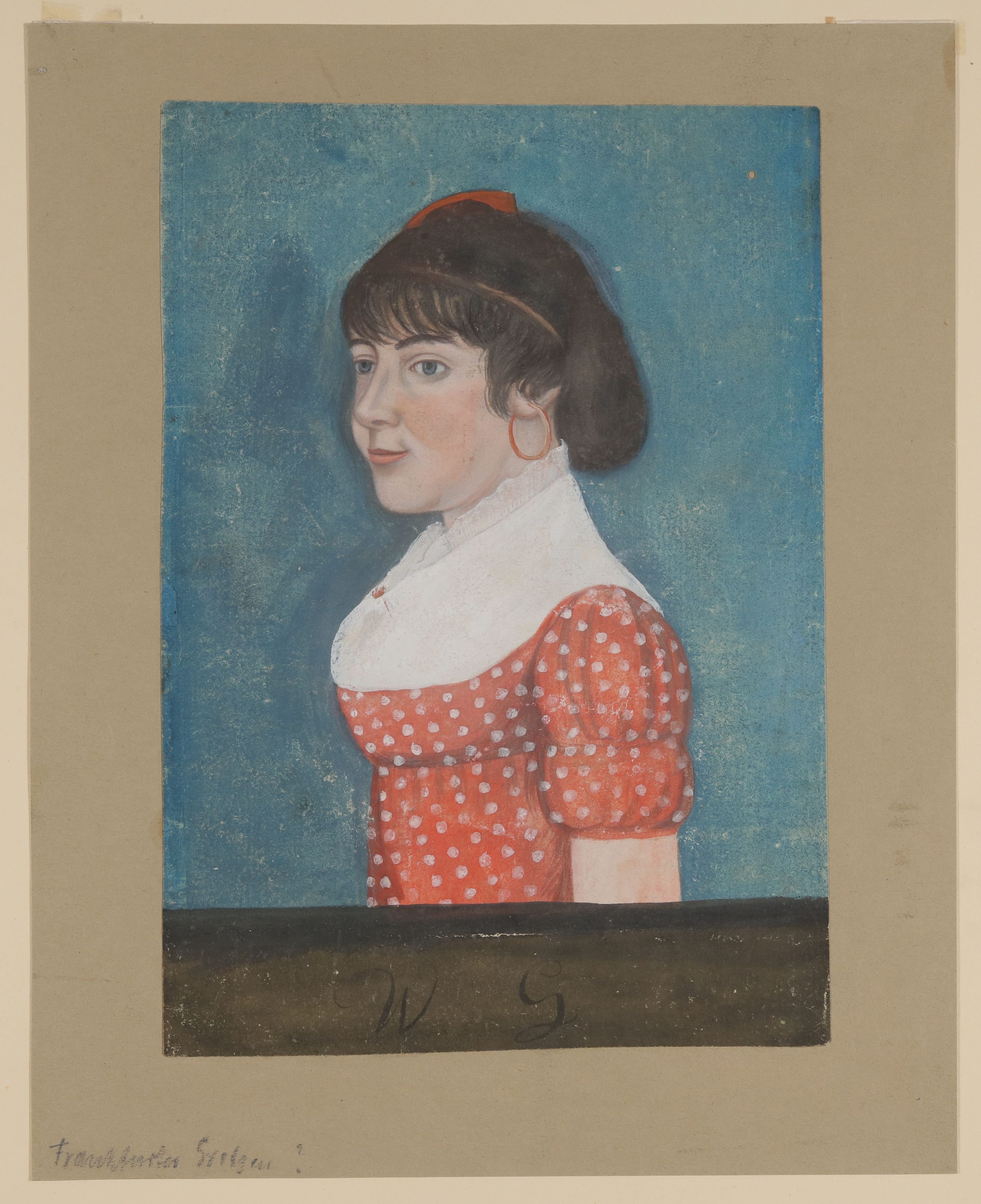 W. G. (Unbekanntes Mädchen) [Angeblich Goethes Jugendfreundin Gretchen] (Freies Deutsches Hochstift CC BY-NC-SA)