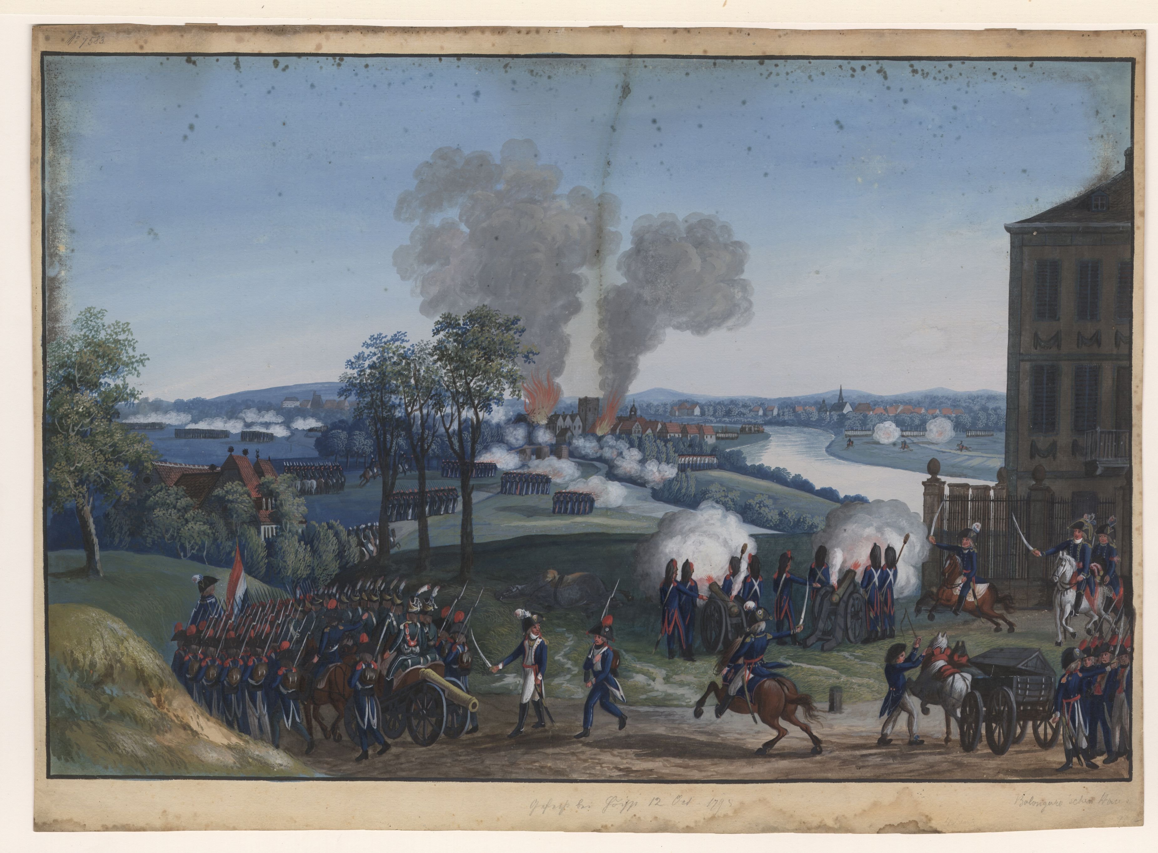 Gefecht bei Höchst, 1795 (Freies Deutsches Hochstift CC BY-NC-SA)