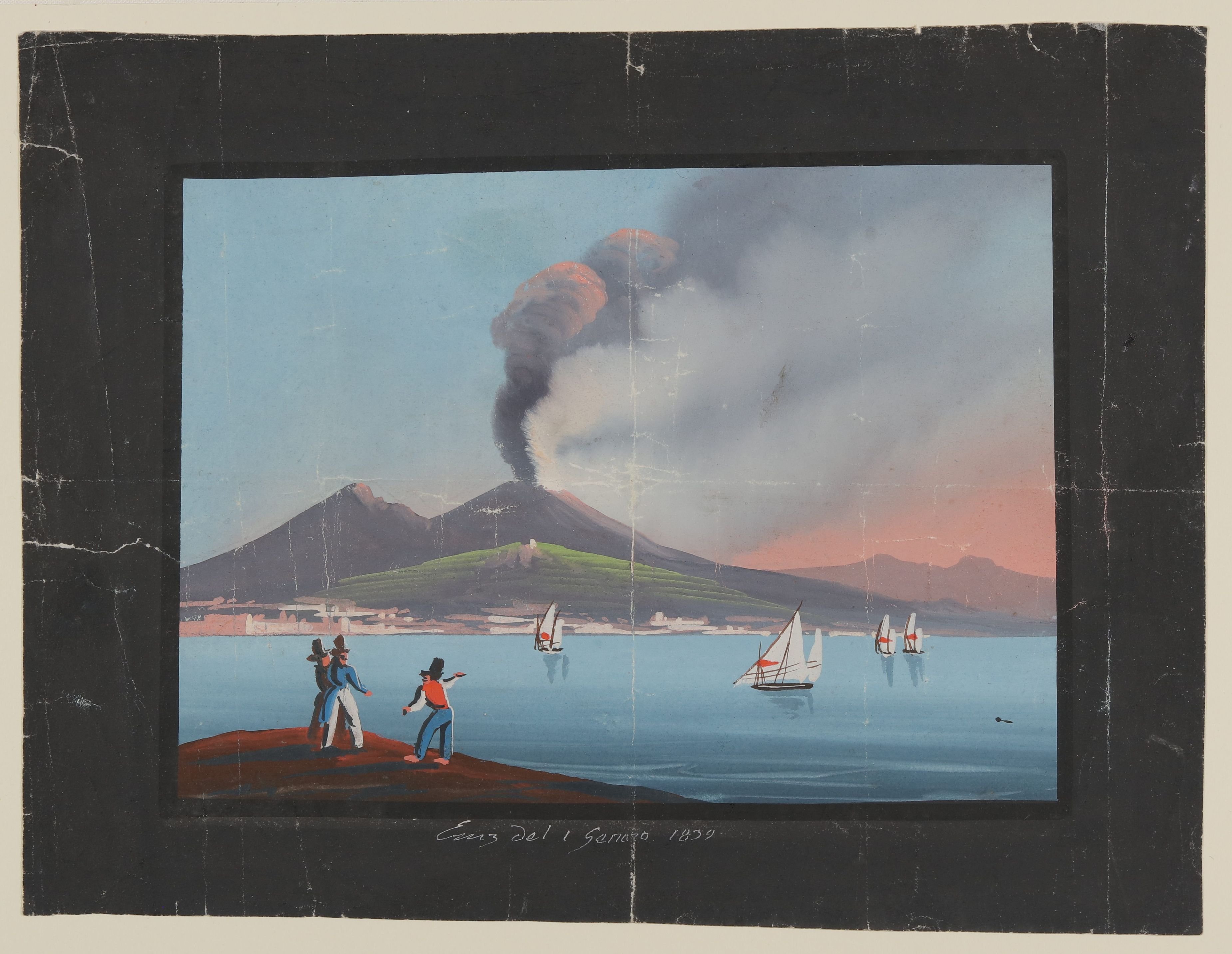 Der Ausbruch des Vesuvs am 1. Januar 1839 (Freies Deutsches Hochstift CC BY-NC-SA)