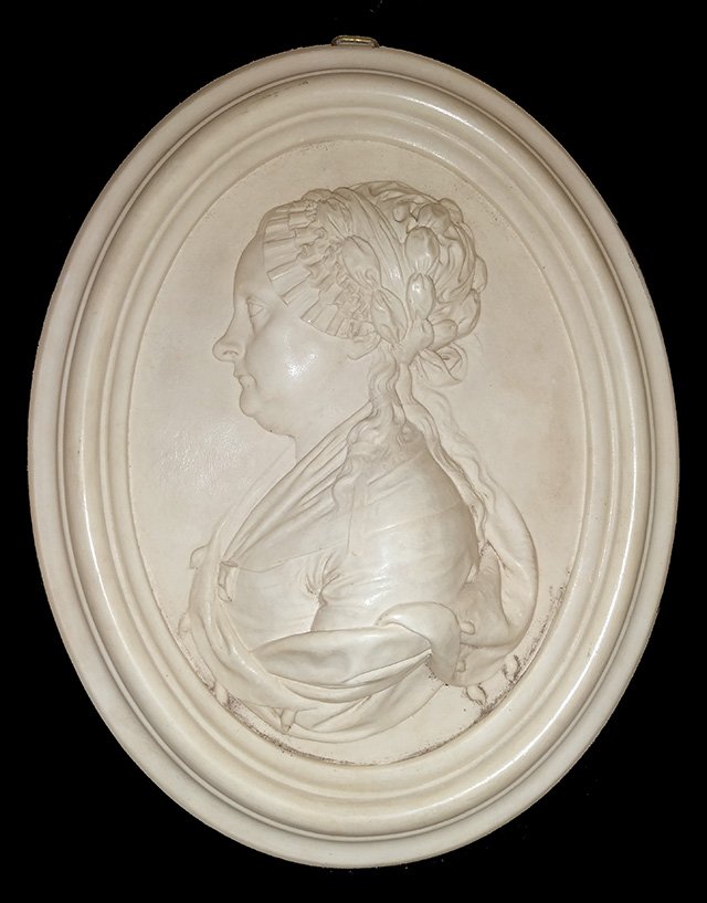 Relief, Medaillon: Catharina Elisabeth Goethe (Freies Deutsches Hochstift / Frankfurter Goethe-Museum CC BY-NC-SA)