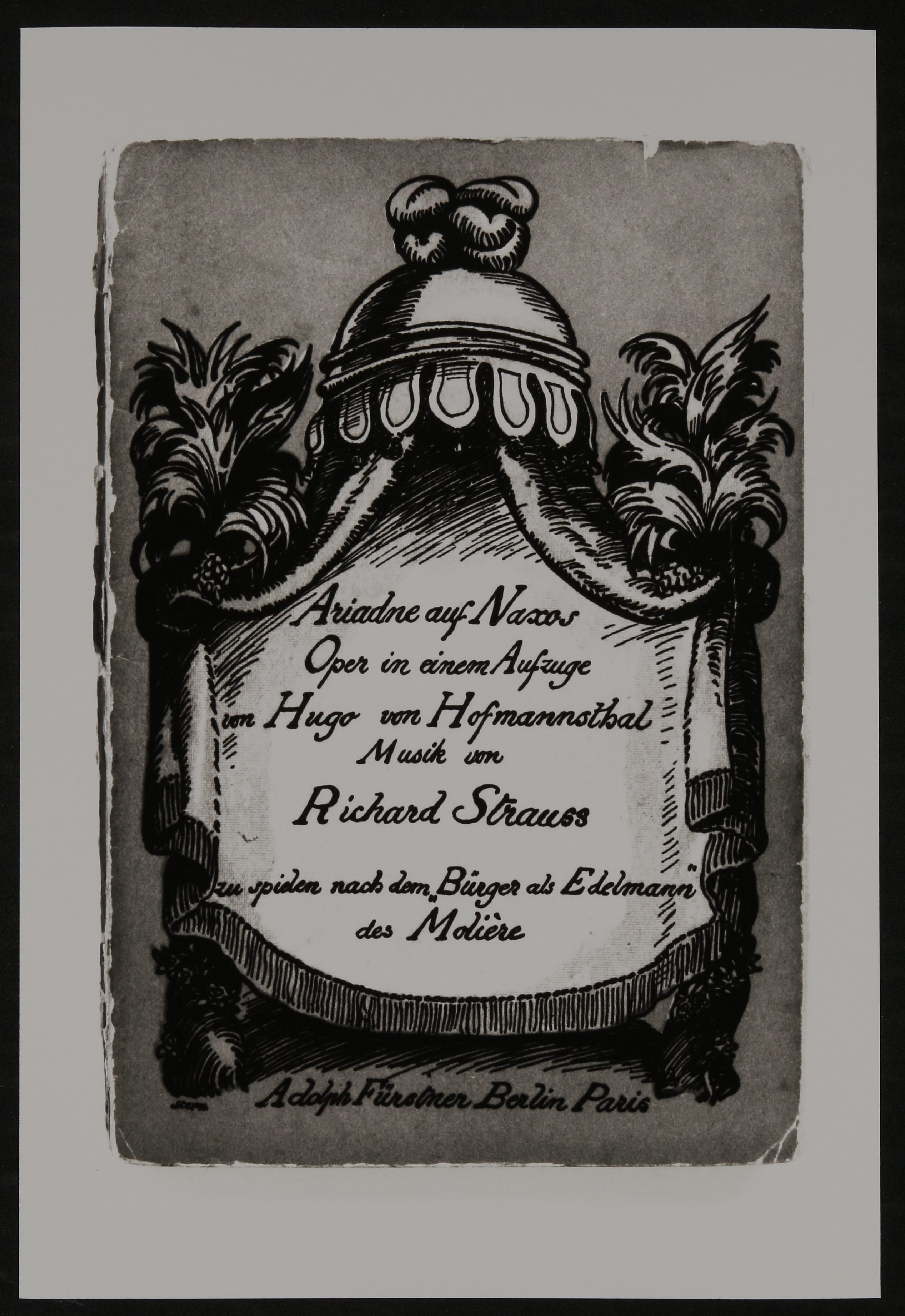 Titelblatt "Ariadne auf Naxos", Oper in einem Aufzuge von Hugo von Hofmannsthal, Musik von Richard Strauss (Freies Deutsches Hochstift / Frankfurter Goethe-Museum CC BY-NC-SA)