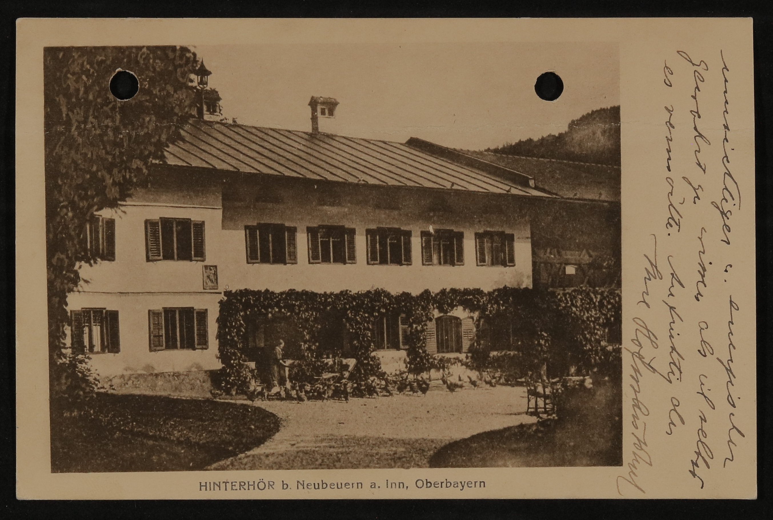 Ansichtskarte von Hofmannsthal an Adolph Fürstner aus Neubeuern vom 27.07.1921 (Freies Deutsches Hochstift / Frankfurter Goethe-Museum CC BY-NC-SA)