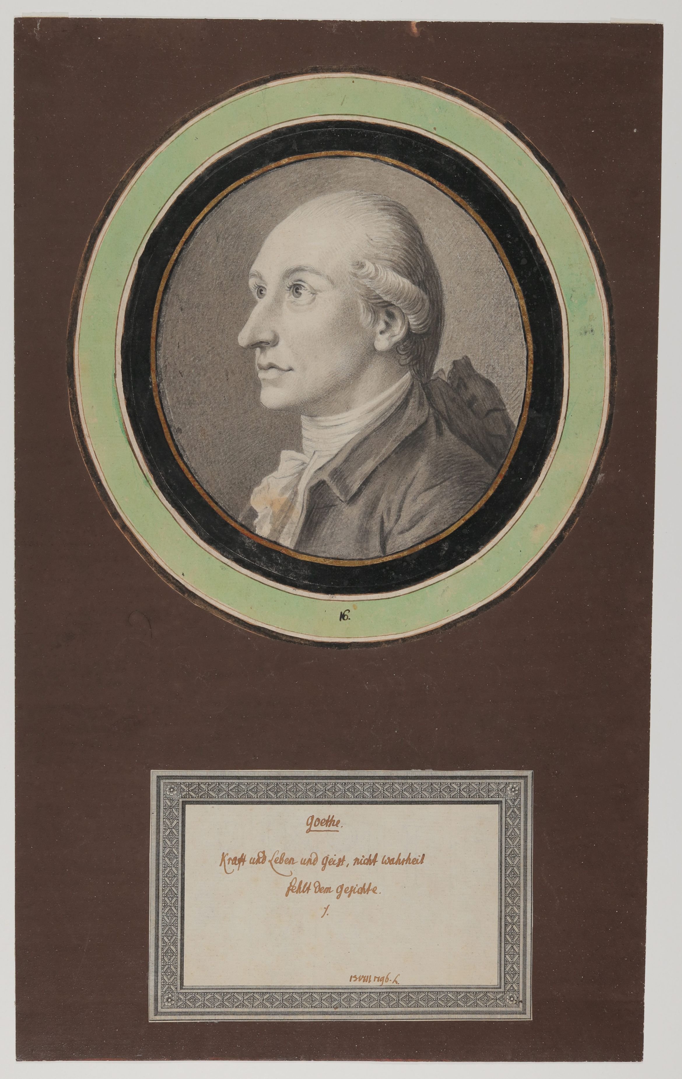 Johann Wolfgang Goethe [nach der verschollenen Zeichnung von Jens Juel von 1779] (Freies Deutsches Hochstift / Frankfurter Goethe-Museum CC BY-NC-SA)