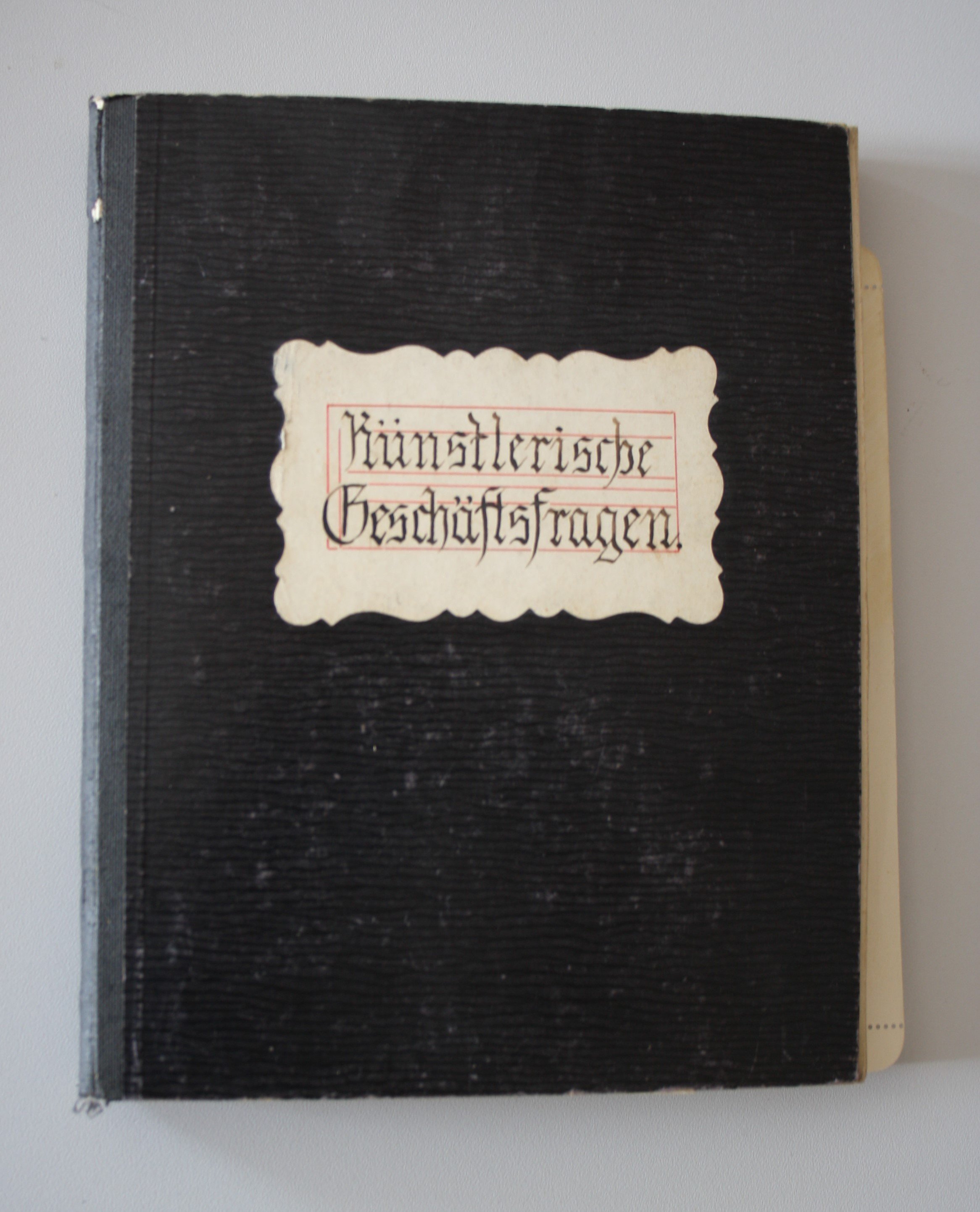 Notizbuch "Künstlerische Geschäftsfragen" von Carl Scheel (Spohr Museum CC BY-NC-SA)