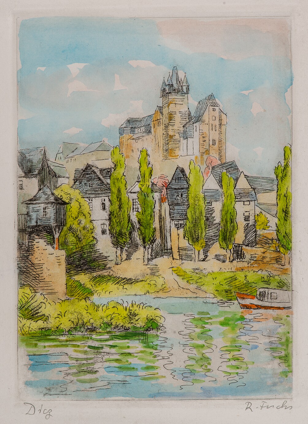 Diez Blick auf das Schloss (Kunstsammlung Limburg an der Lahn CC BY-NC-ND)