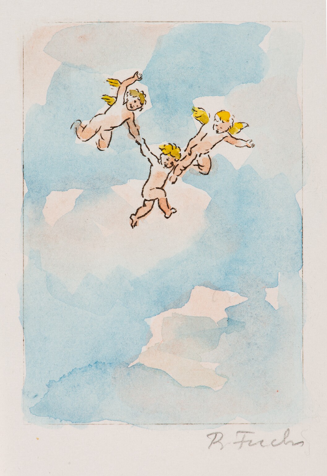 Drei fliegende Kinder (Kunstsammlung Limburg an der Lahn CC BY-NC-ND)